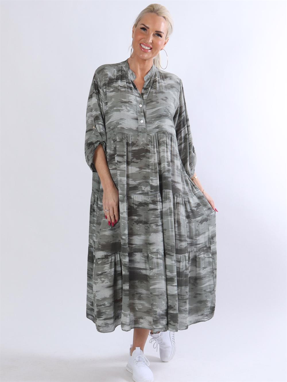 Amal mönster - Skjortklänning i färgade nyanser