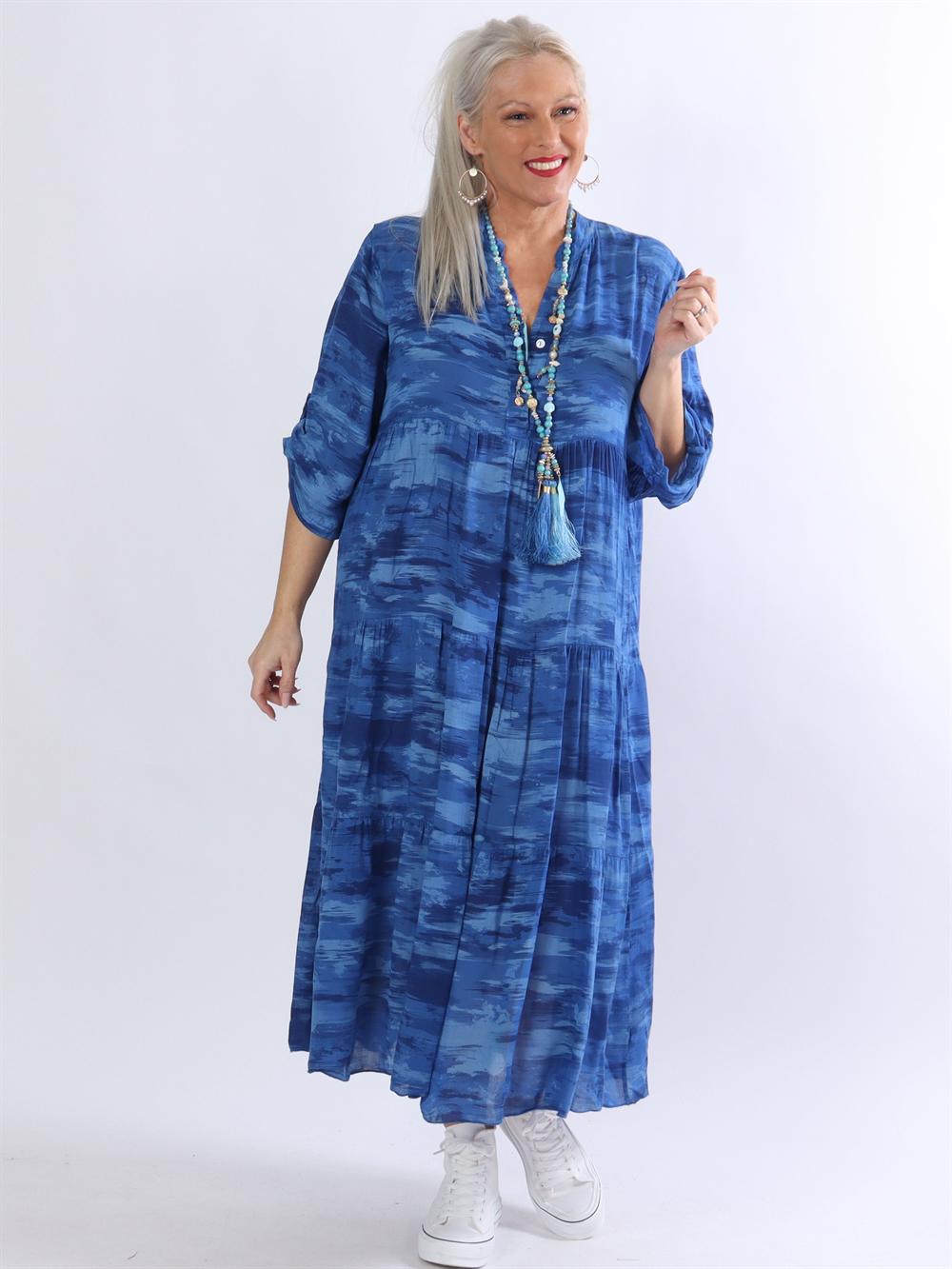 Amal mönster - Skjortklänning i färgade nyanser