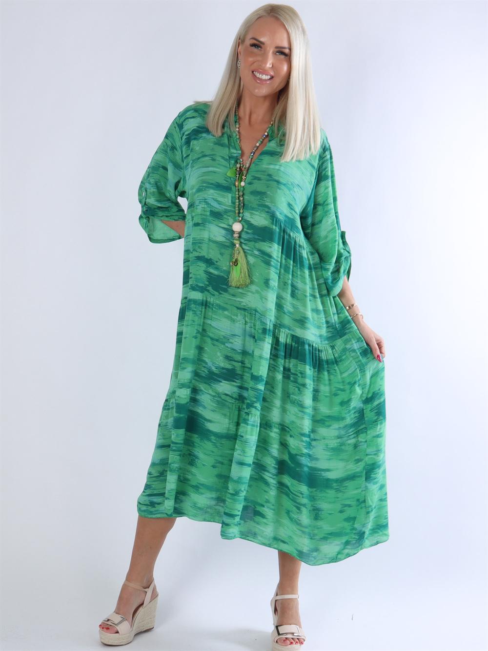 Amal mönster - Skjortklänning i färgade nyanser