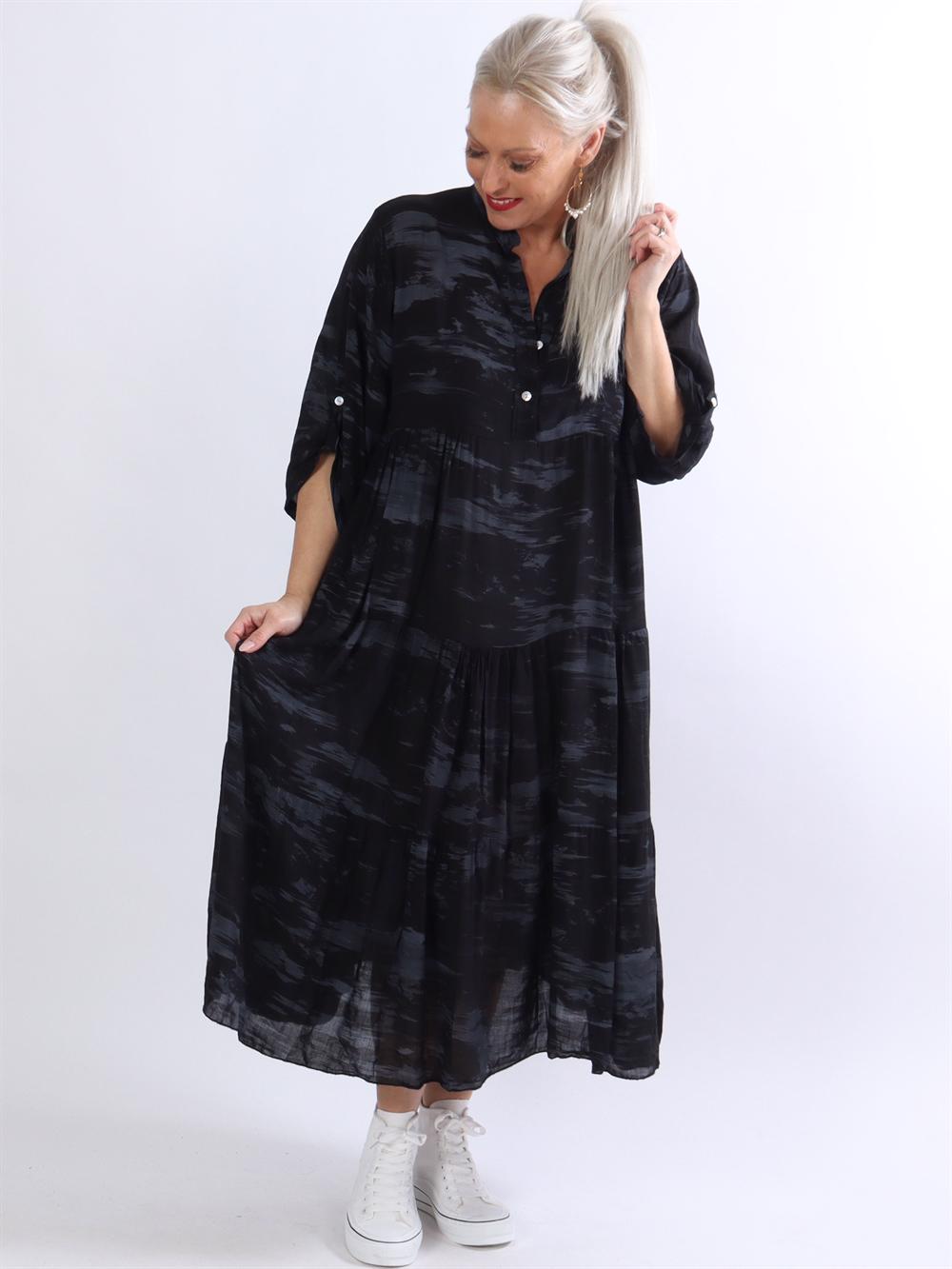 Amal mönster - Skjortklänning i färgade nyanser