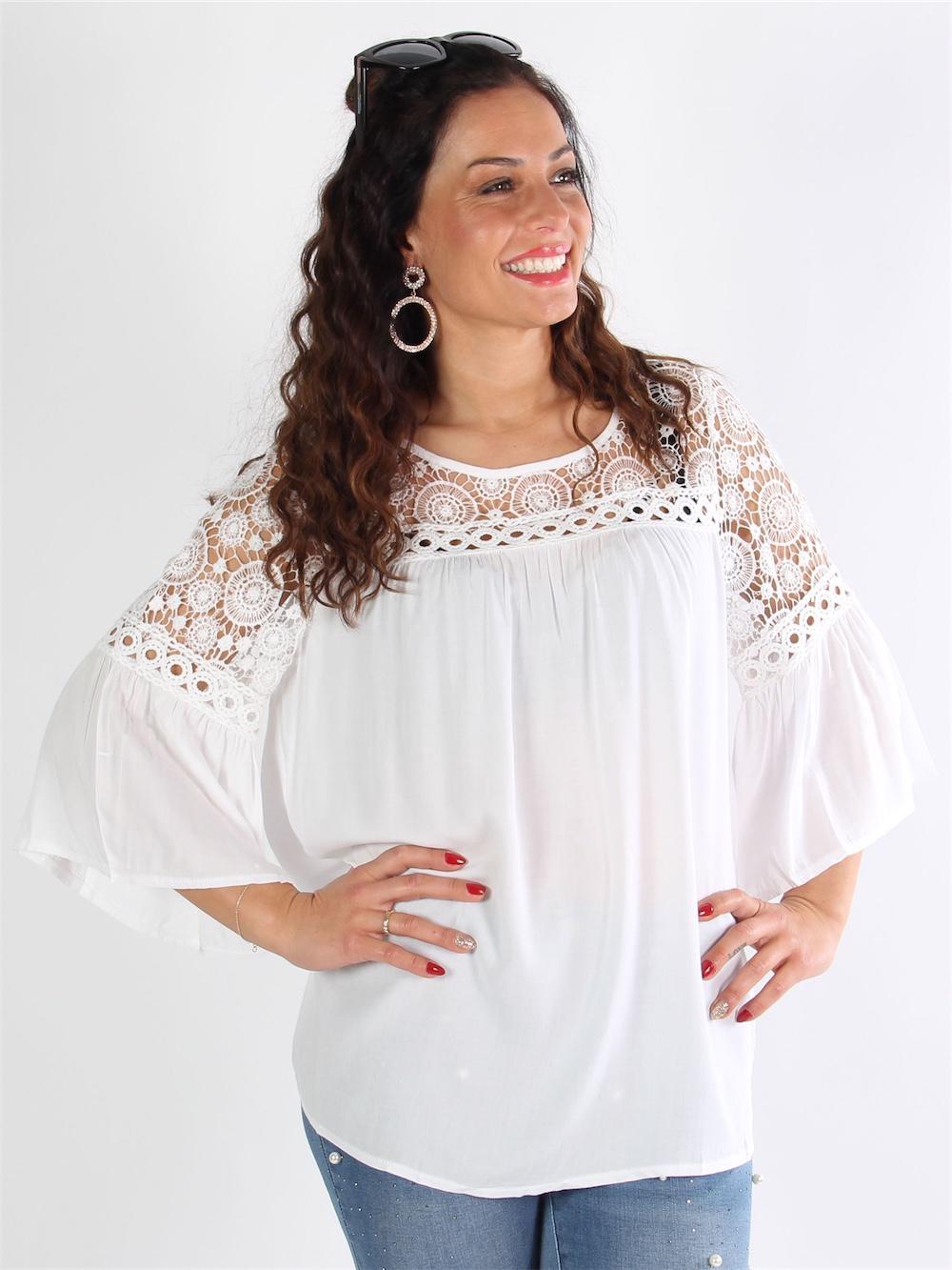 Amara - Tunika med söta virkade detaljer