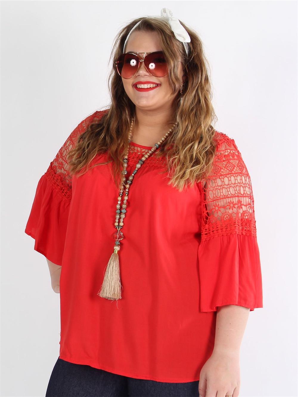 Amara - Tunika med söta virkade detaljer