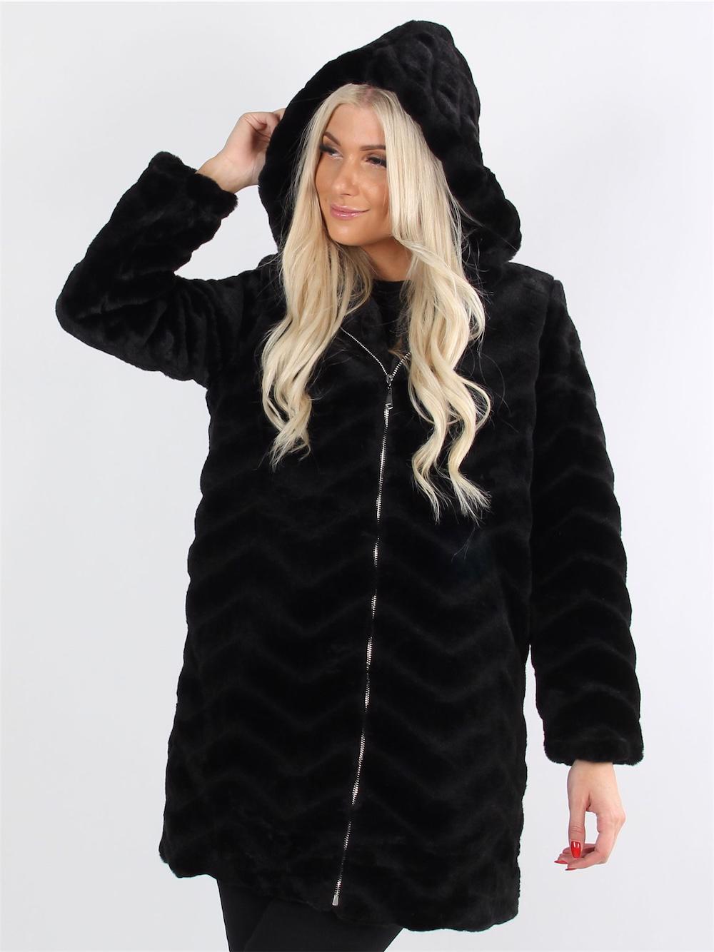 Amber - Mjuk päls med dragkedja