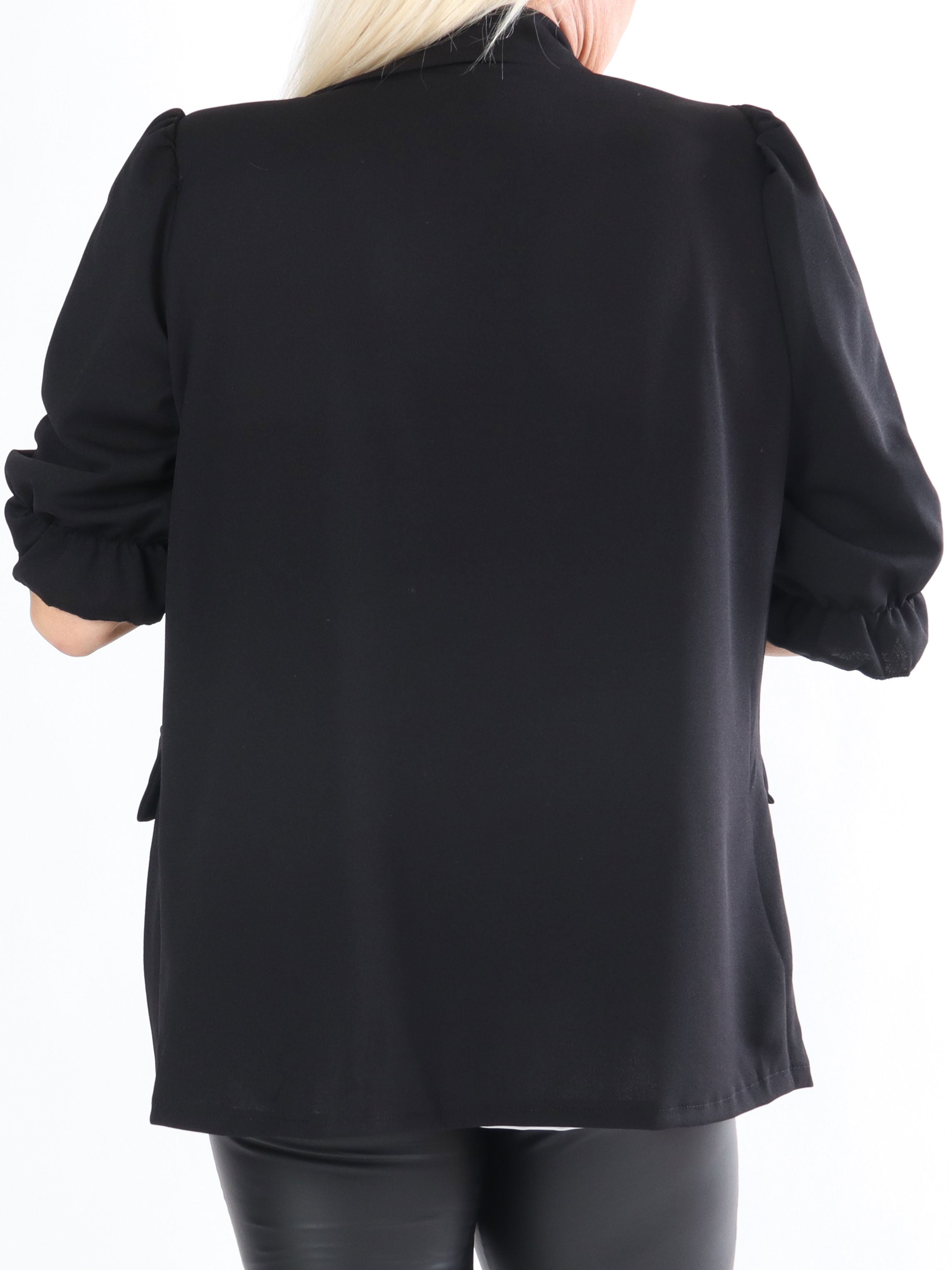 Amelia - Söt kofta med puffärmar och guldknapp