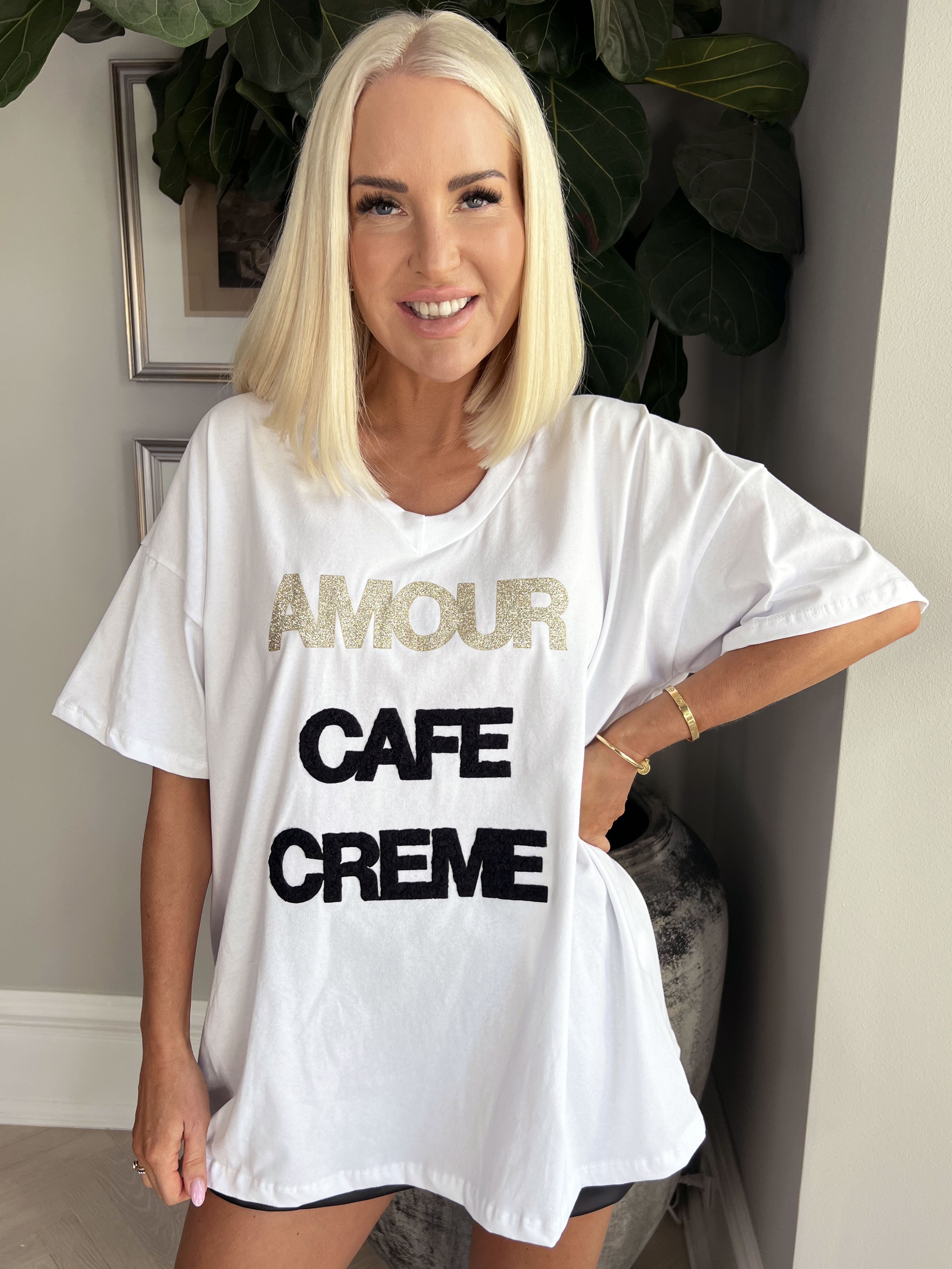 Amour - Cool t-shirt med text - Black