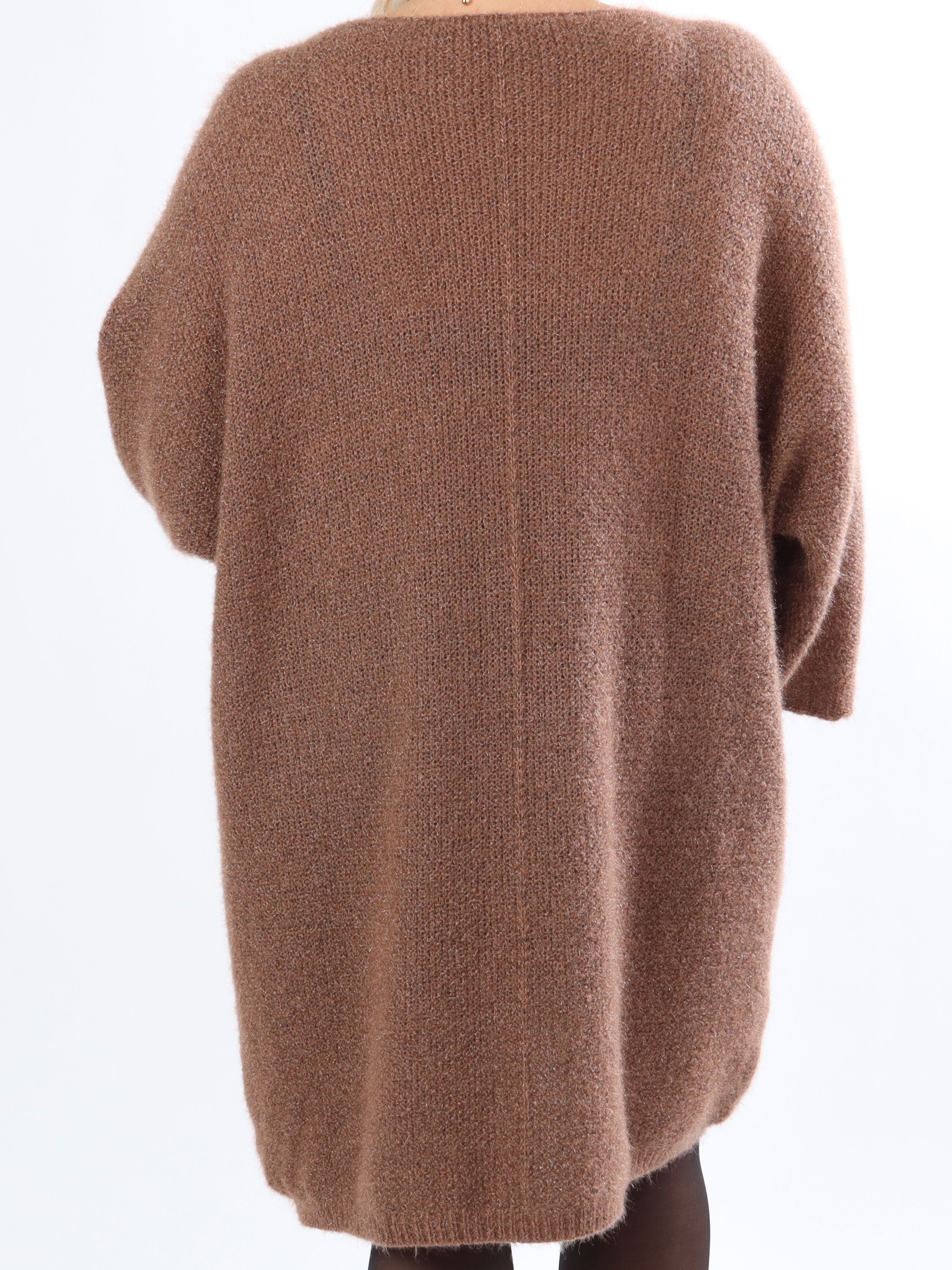 Andria - Mjuk plussize stickad klänning