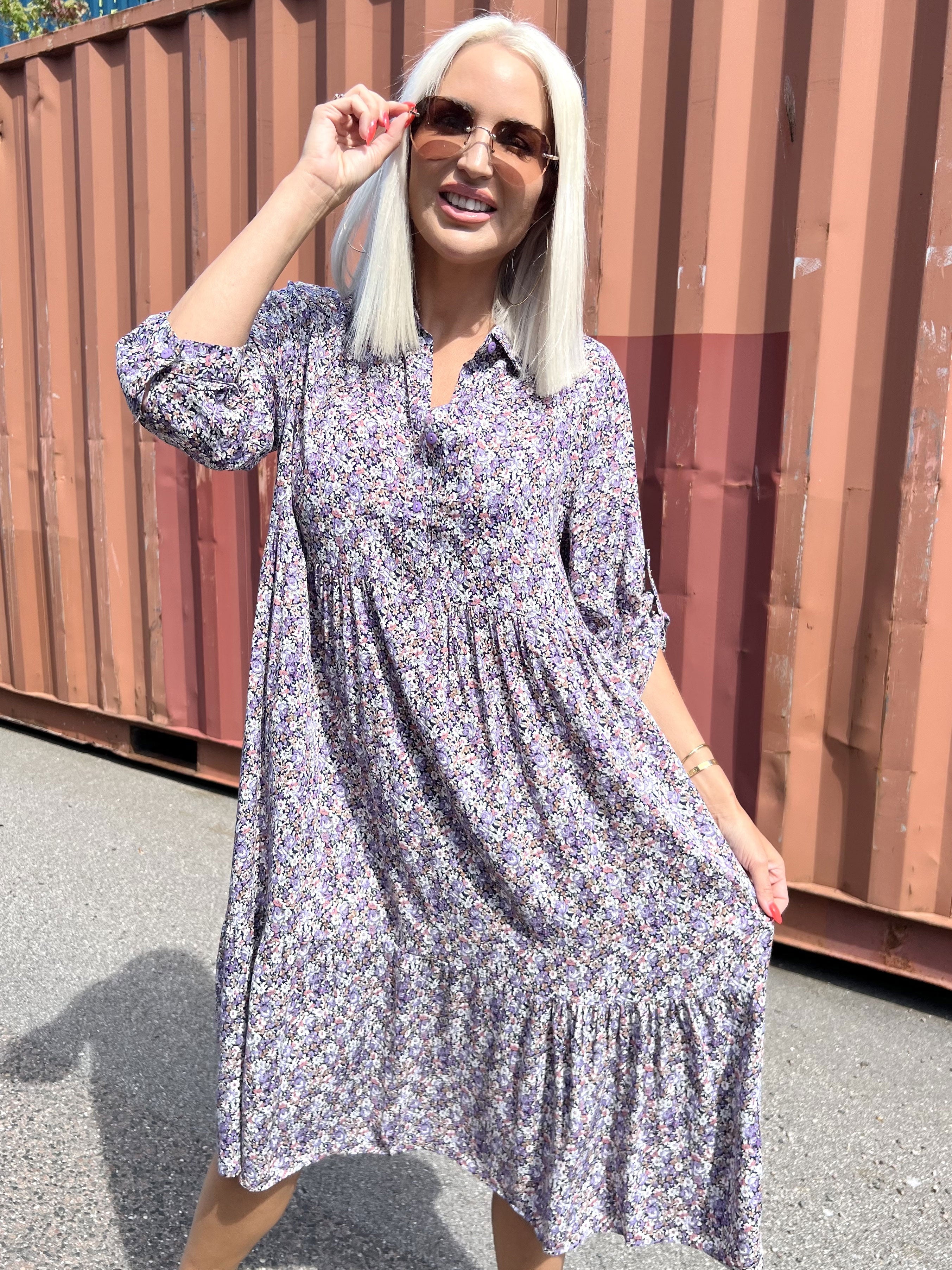 Anielie - Skjortklänning med blommigt tryck