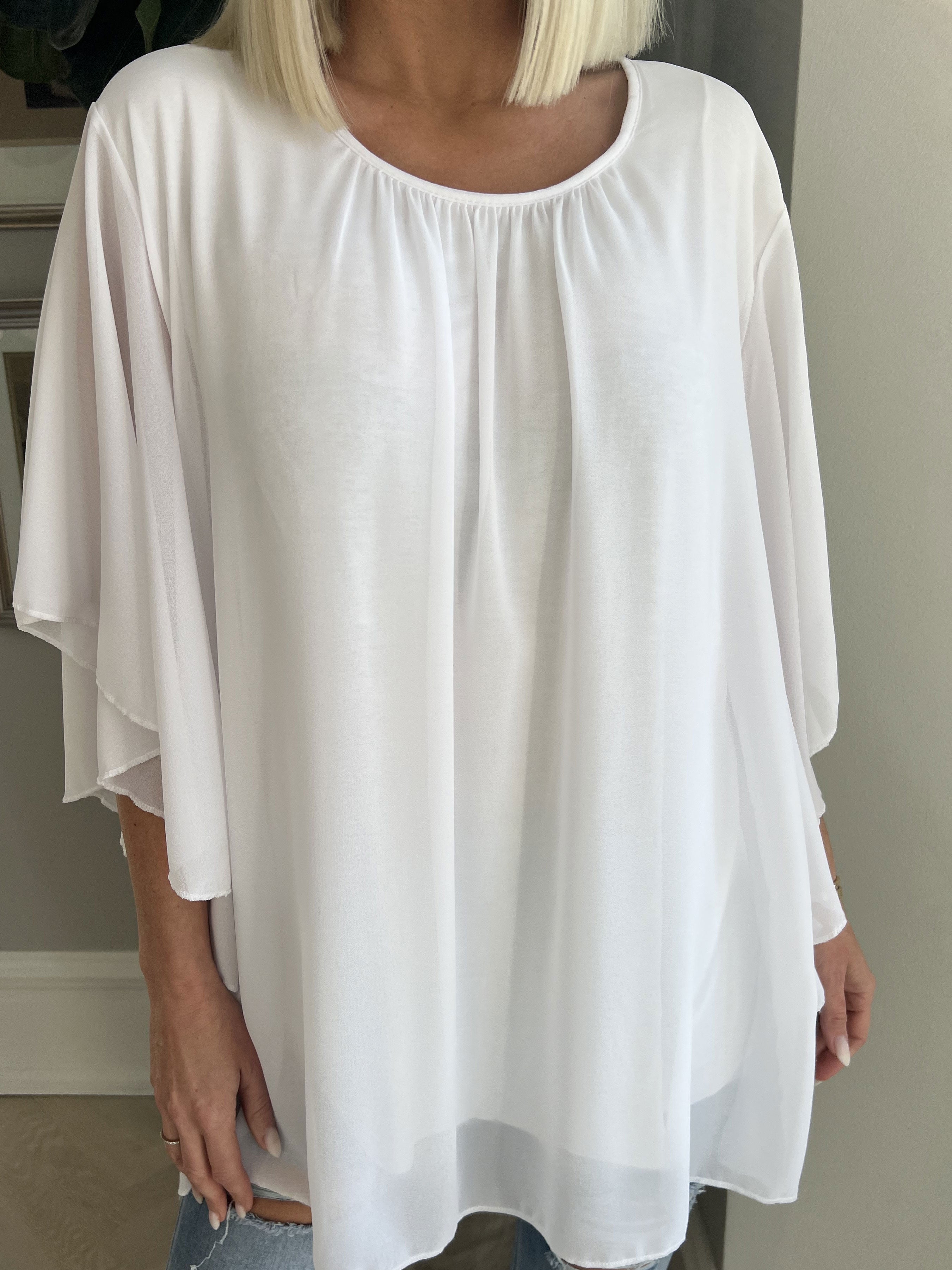 Annis - Söt tunika i lös passform i chiffong