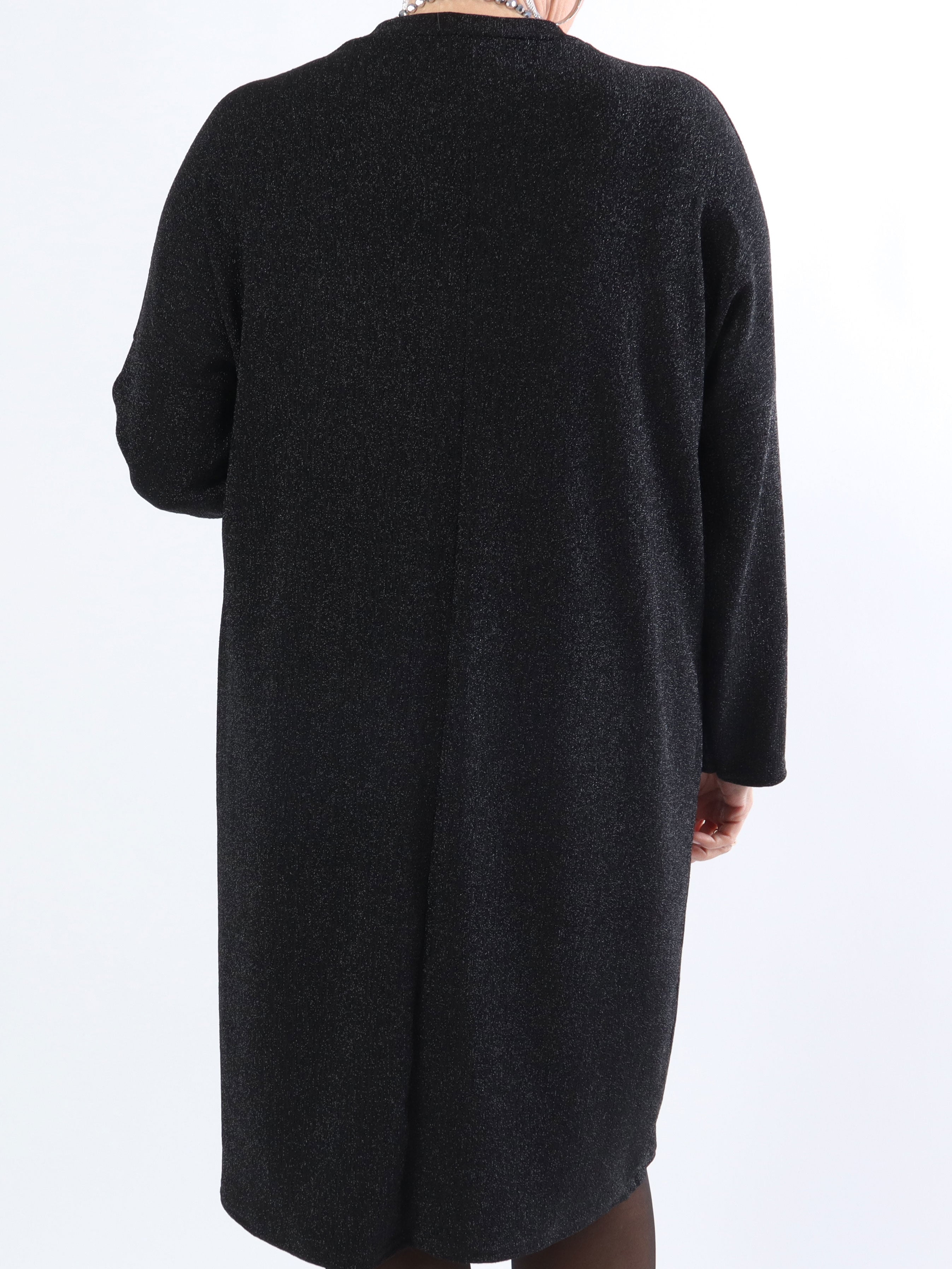 Audine - Enkel glittrig klänning i elastiskt tyg i stora storlekar