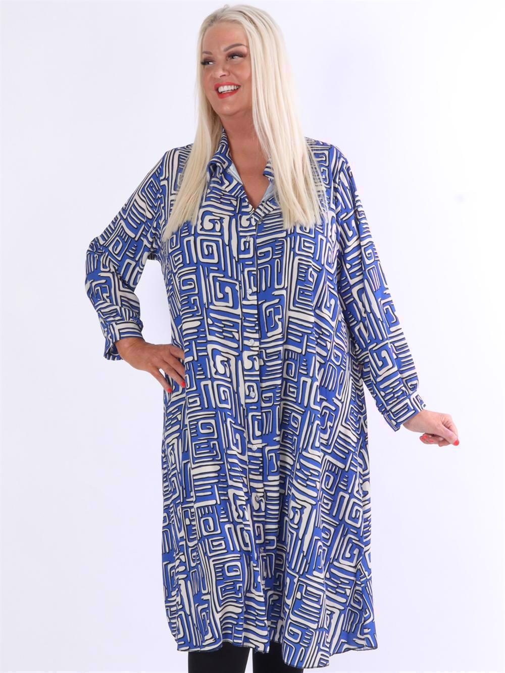 Aviaya - Lång skjortklänning