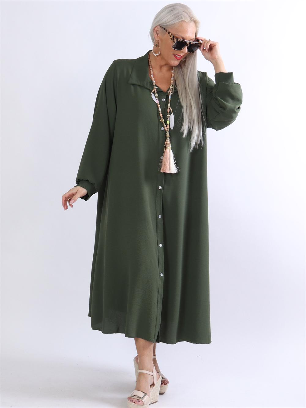 Aviaya - Lång skjortklänning