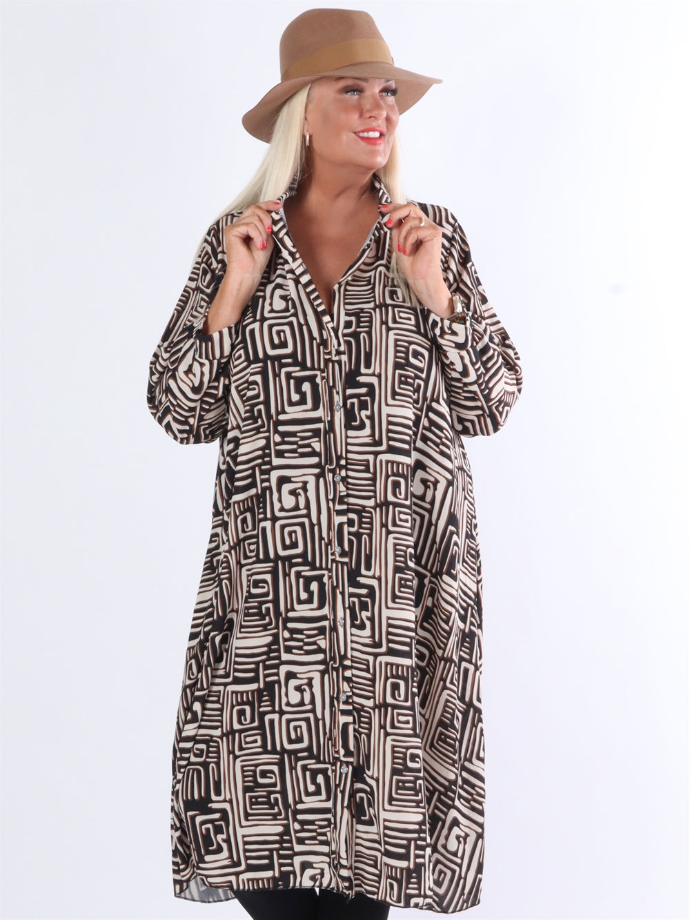 Aviaya - Lång skjortklänning