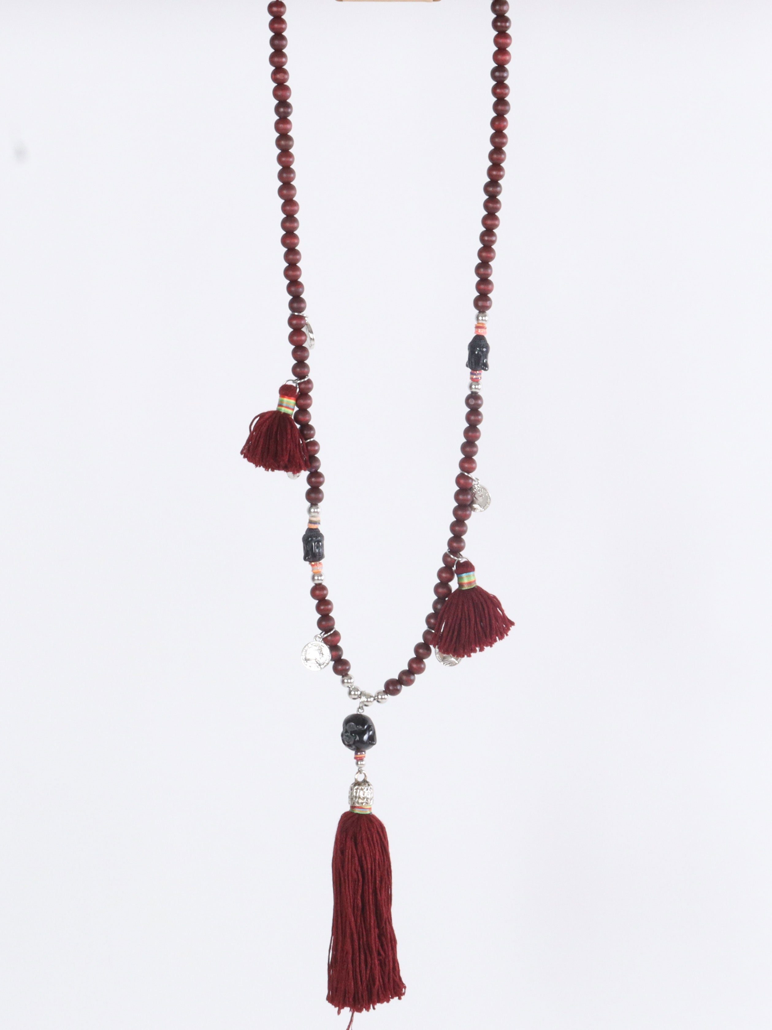 Aya - Armégrönt pärlhalsband med litet buddha-hänge