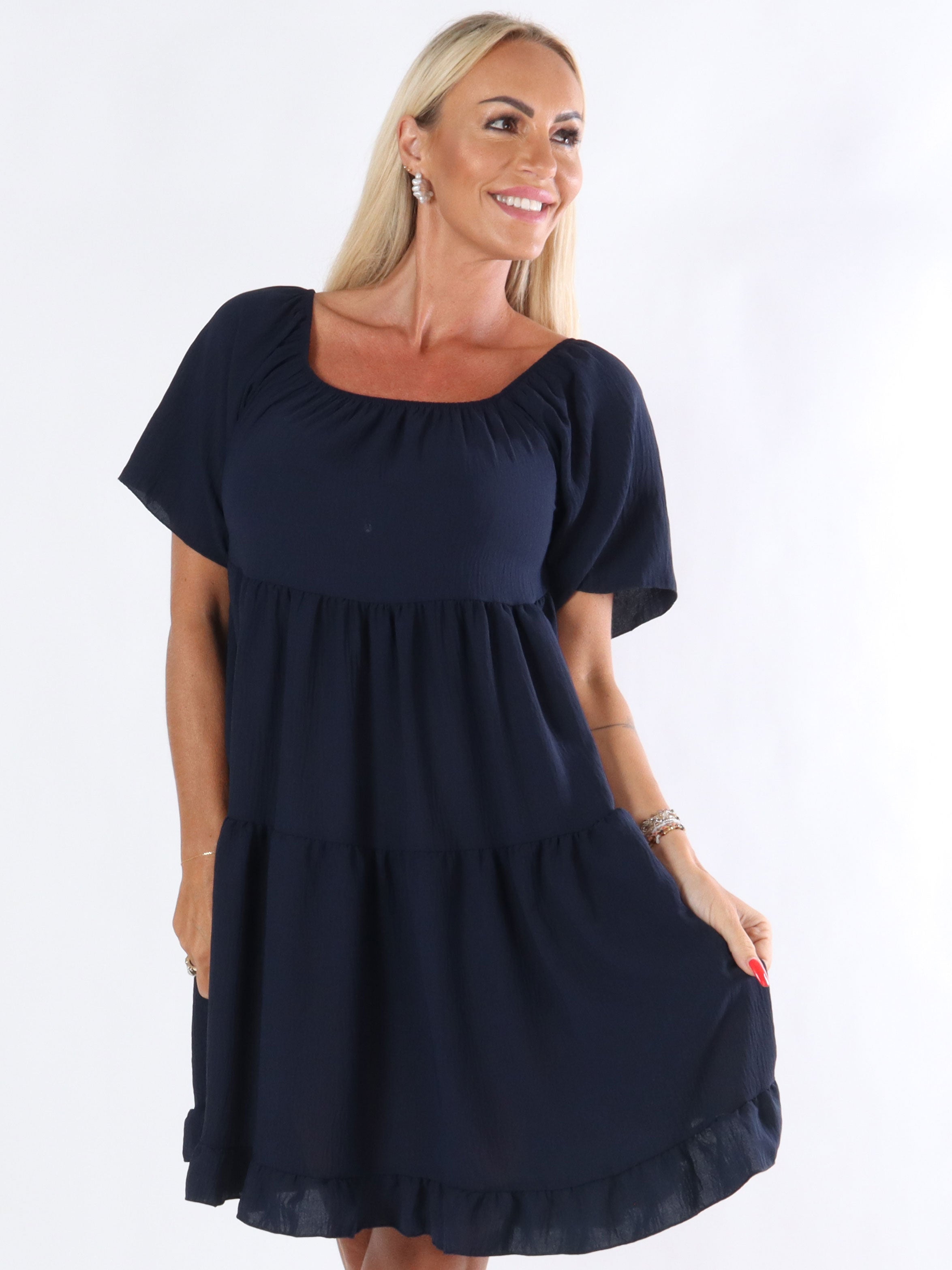 Babeth - Klänning med lagerformad look och volanger