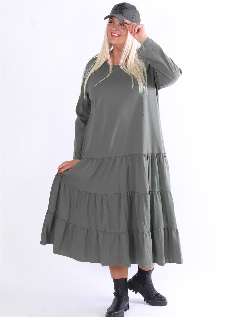 Batilda - Lång joggingklänning med lager på lager-look