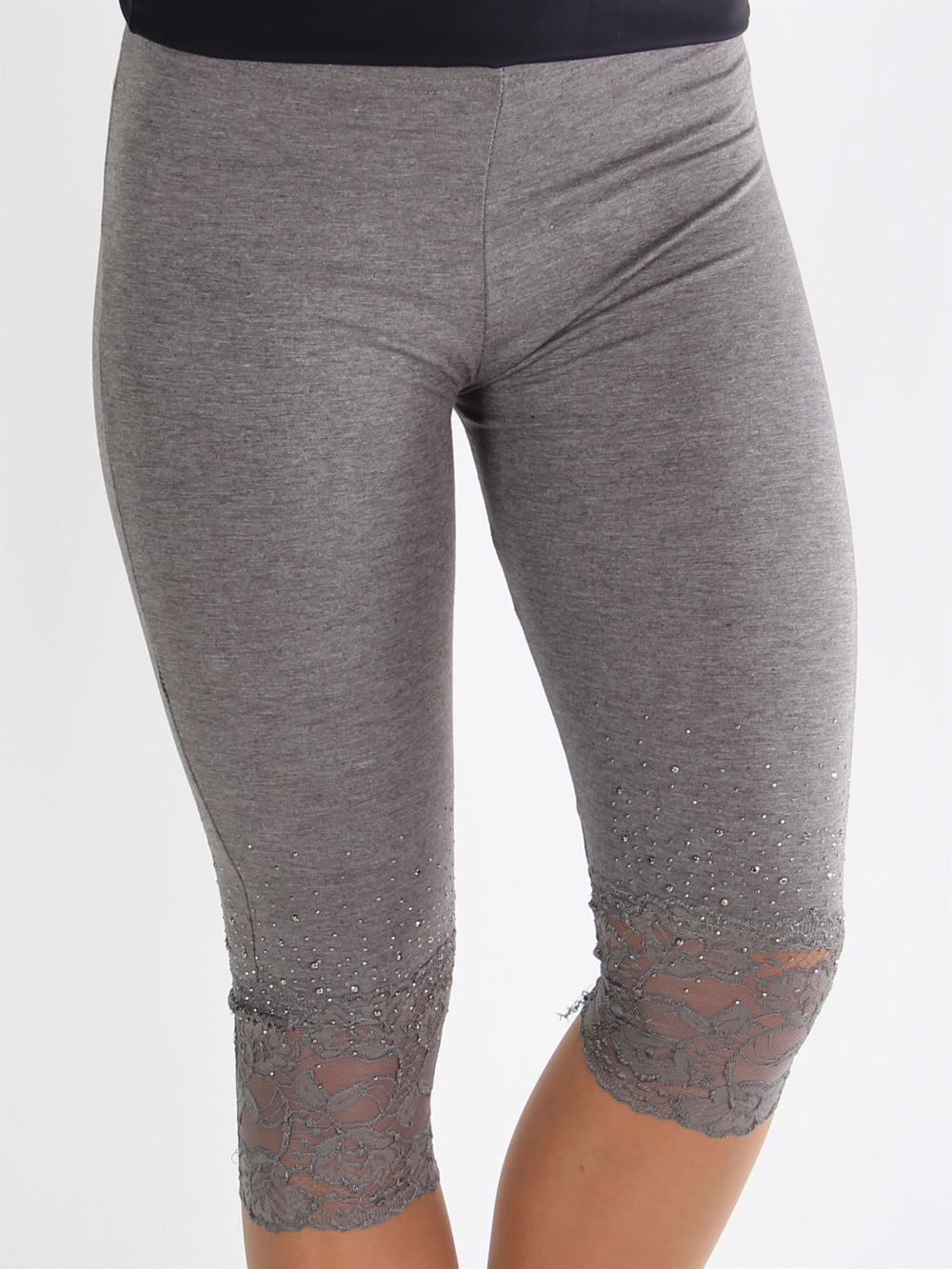 Beatrice - Leggings med spetskant och spets