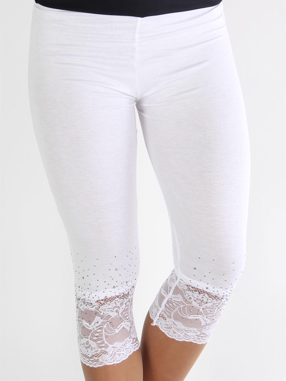 Beatrice - Leggings med spetskant och spets