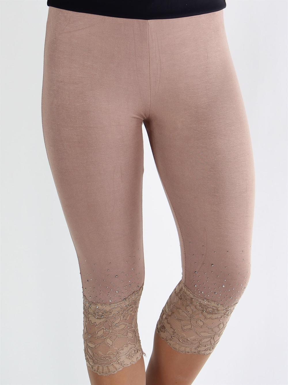 Beatrice - Leggings med spetskant och spets