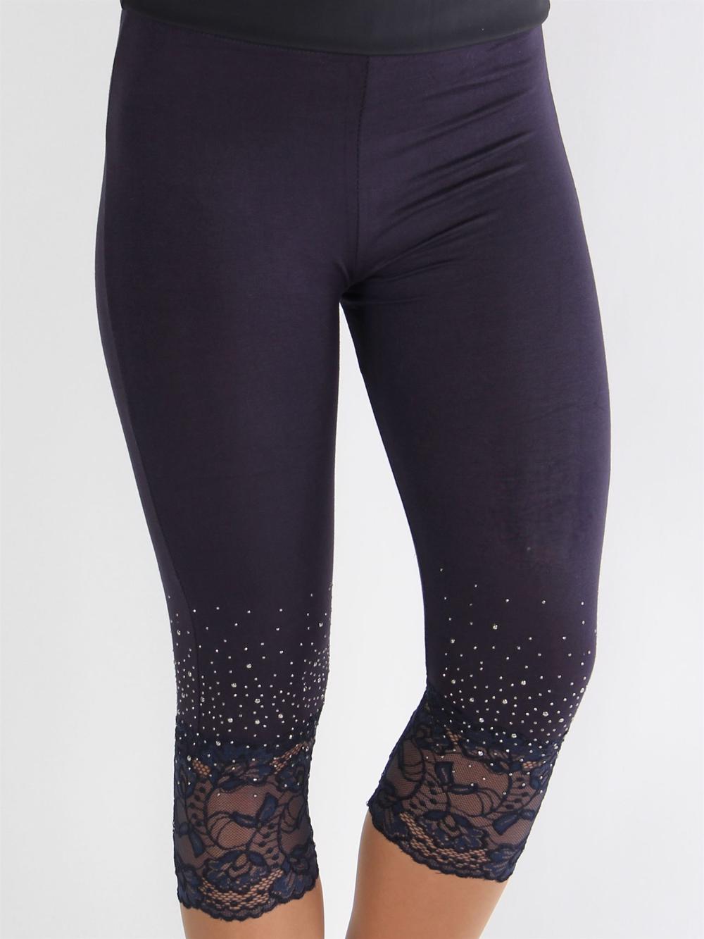 Beatrice - Leggings med spetskant och spets