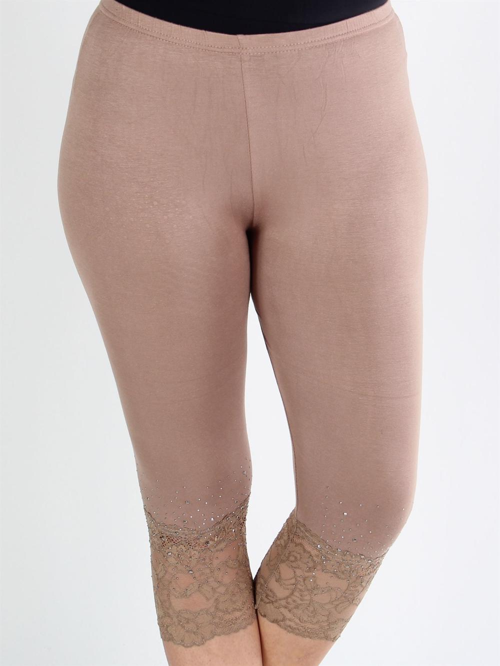 Beatrice - Leggings med spetskant och spets