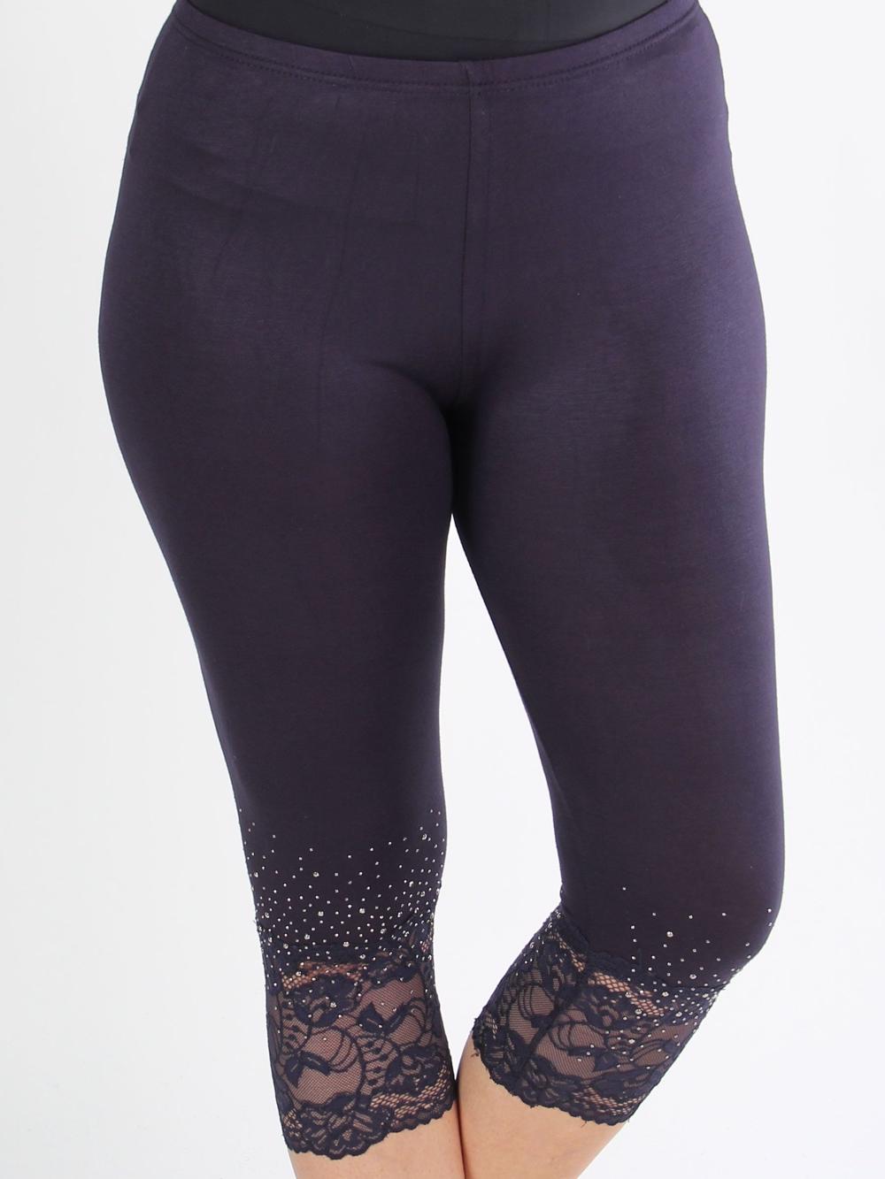 Beatrice - Leggings med spetskant och spets