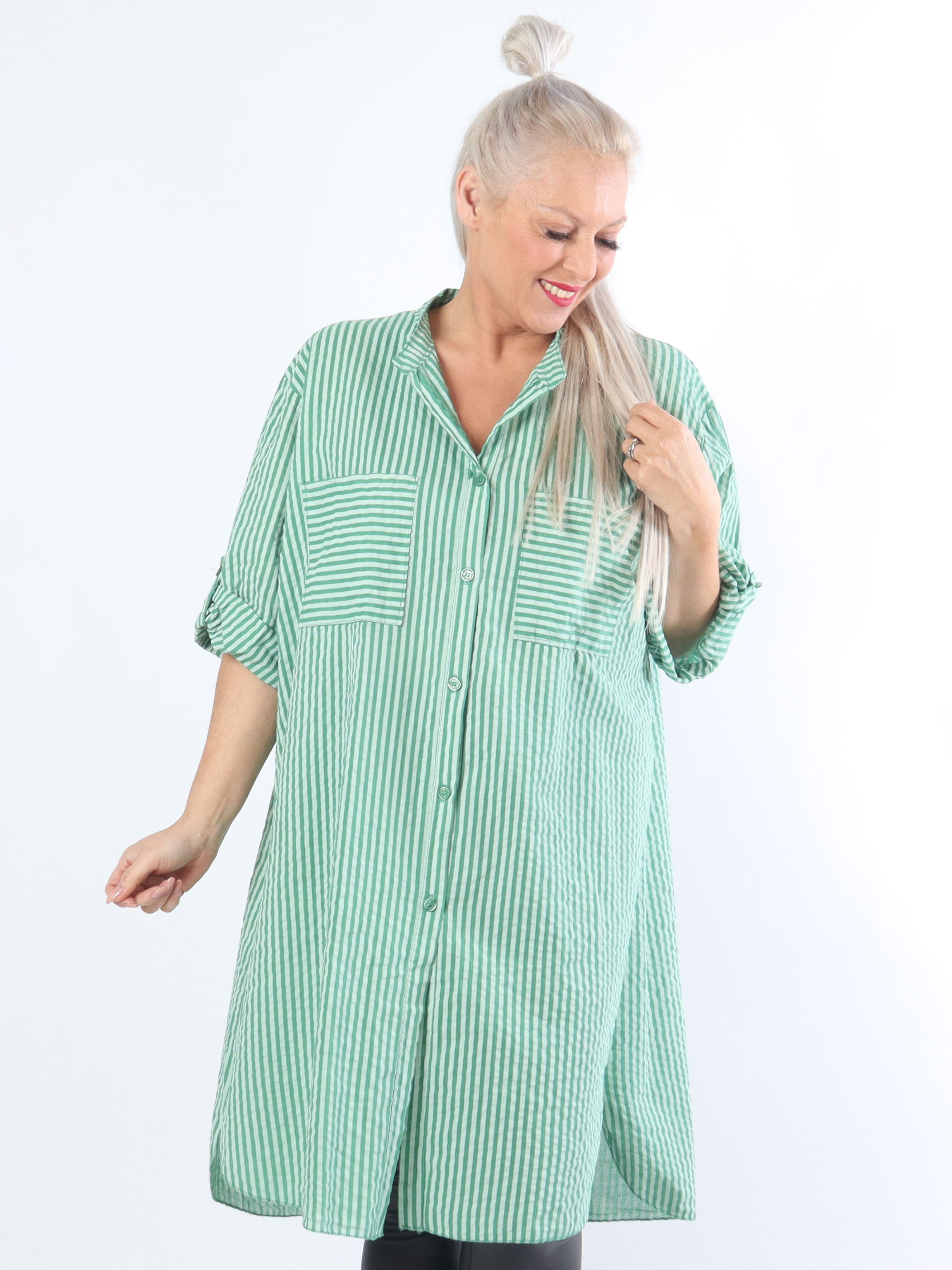 Bellis - Djärv plus size skjorta i bäck och våg