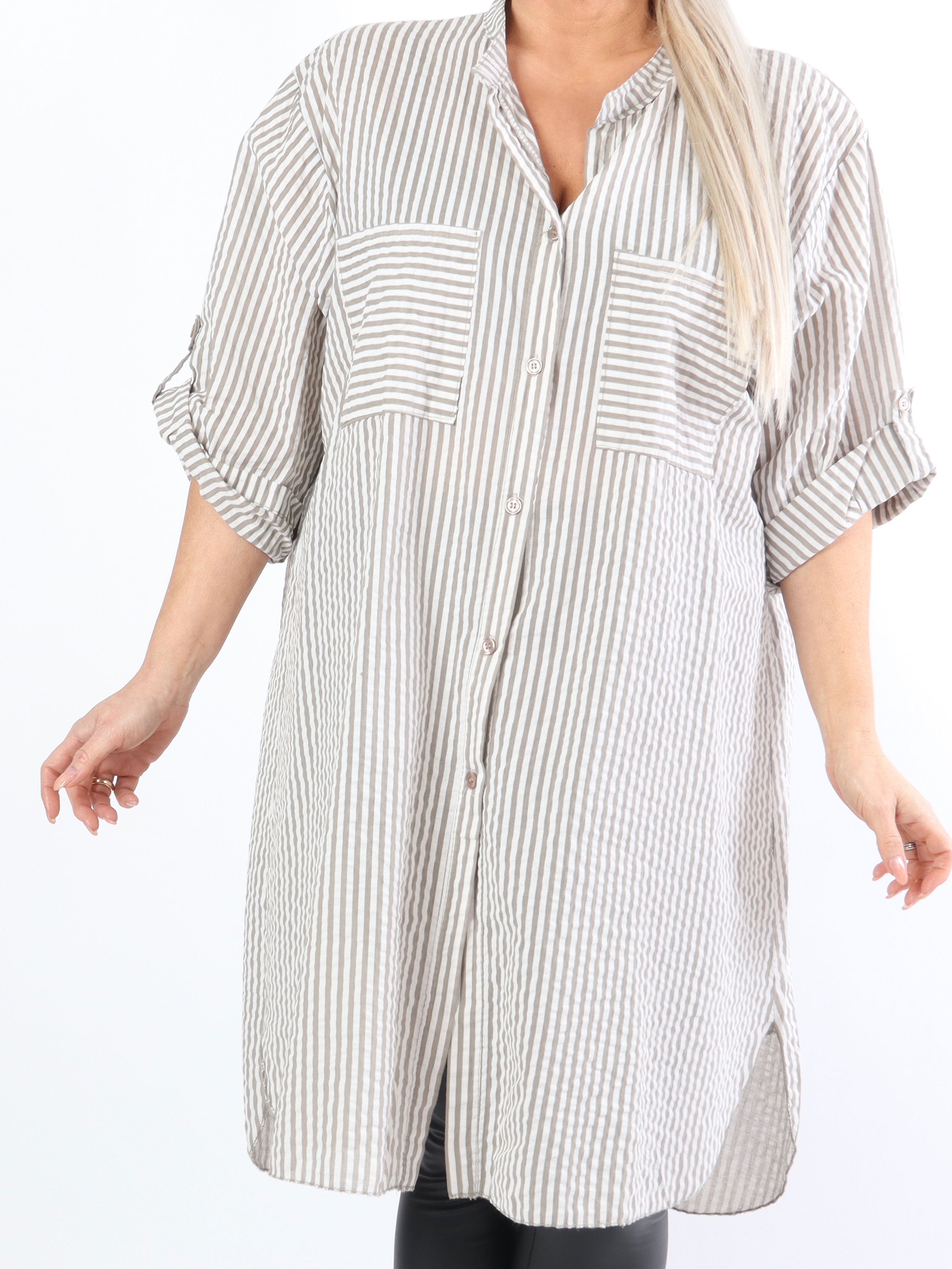 Bellis - Djärv plus size skjorta i bäck och våg - Green