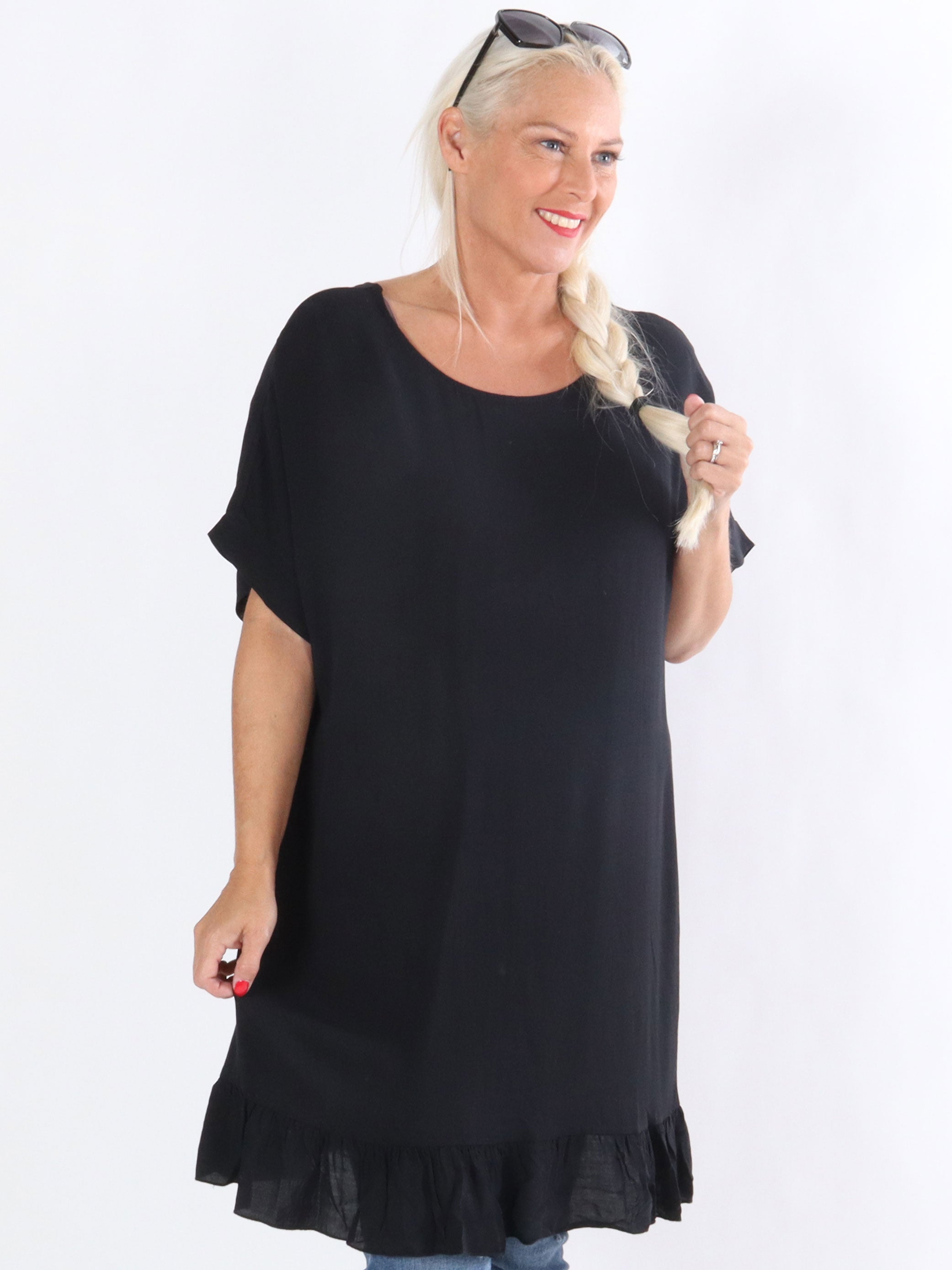 Birtha - Tunikaklänning med liten volangkant i nedre delen