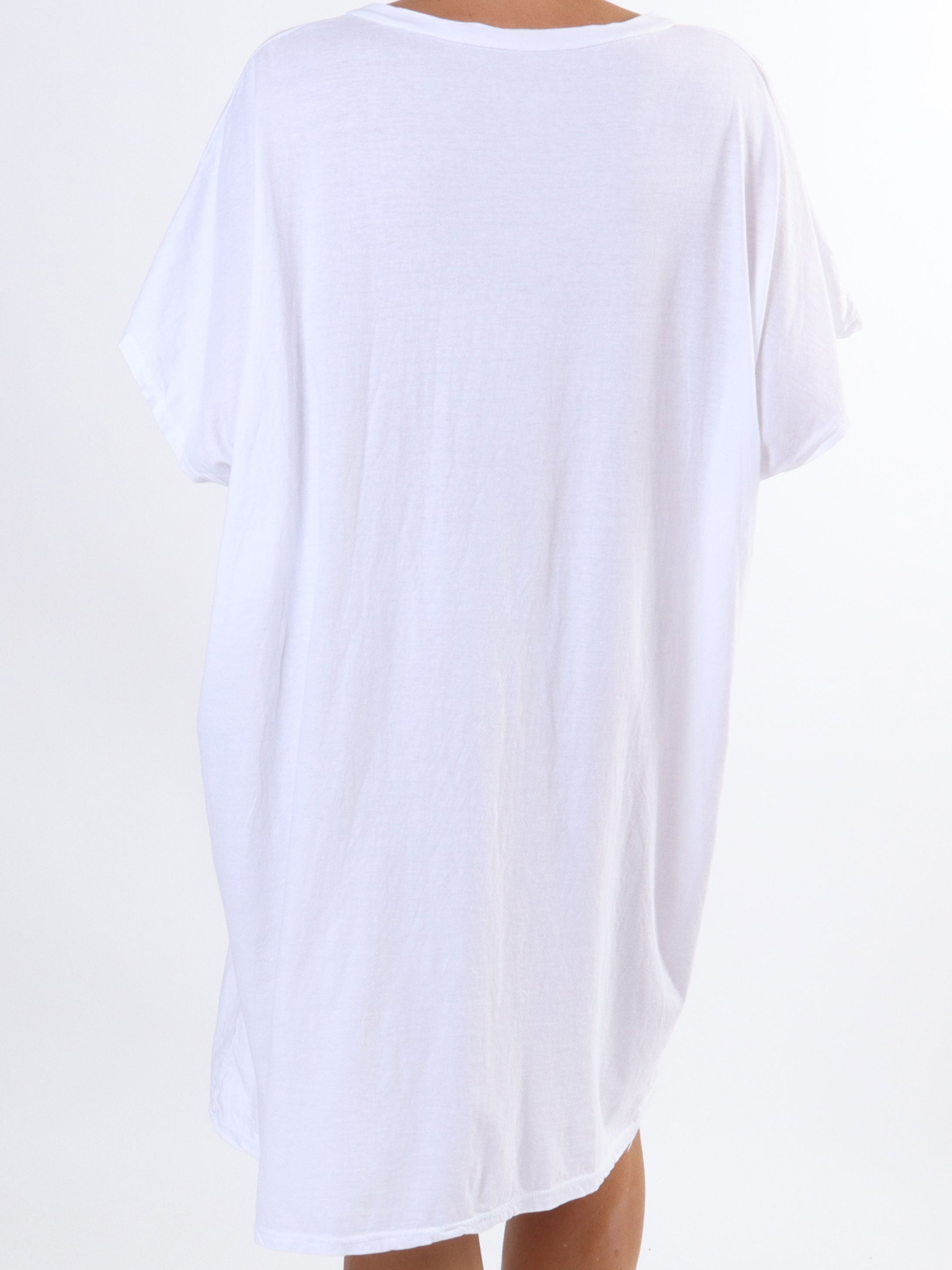 Bree - T-shirtklänning i bomull med text på framsidan