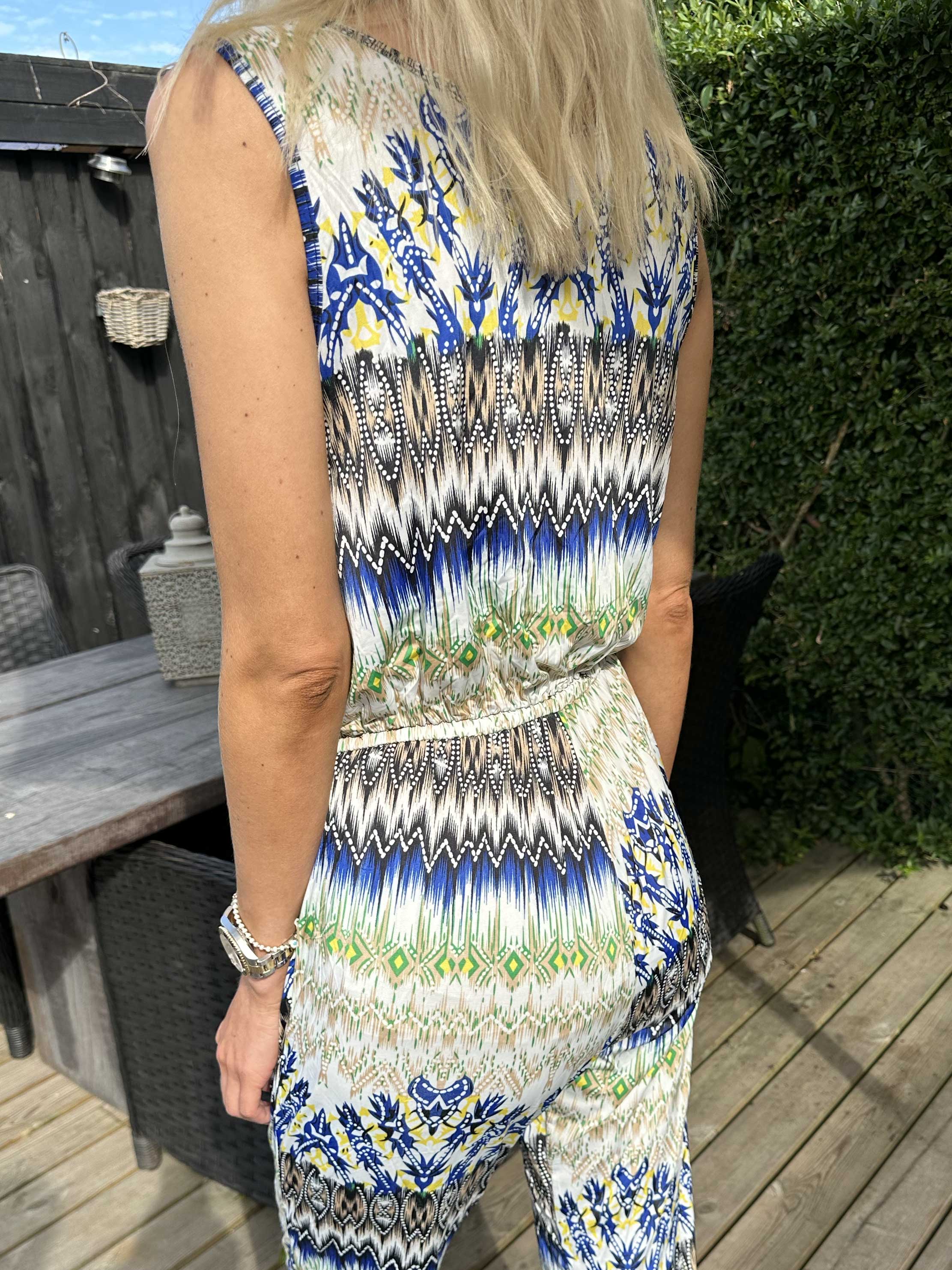 Brooklyn - Mönstrad jumpsuit i elastiskt tyg