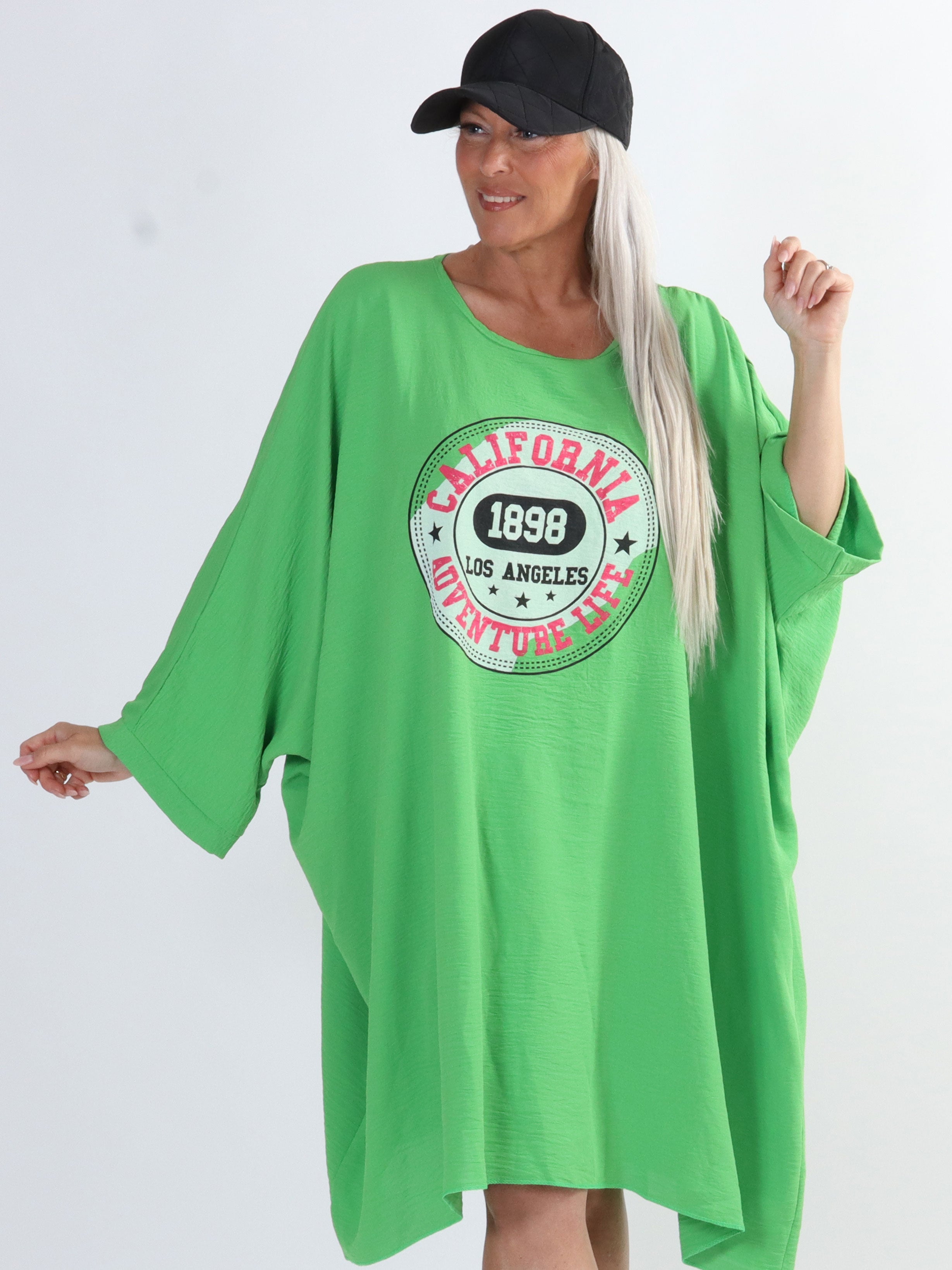 California - Plus size klänning i cool stil - Green