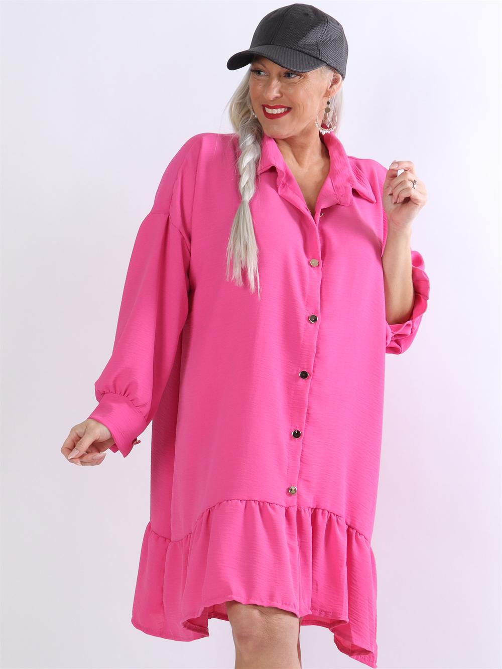 Camille - Klänning med knappar och band i nederkanten