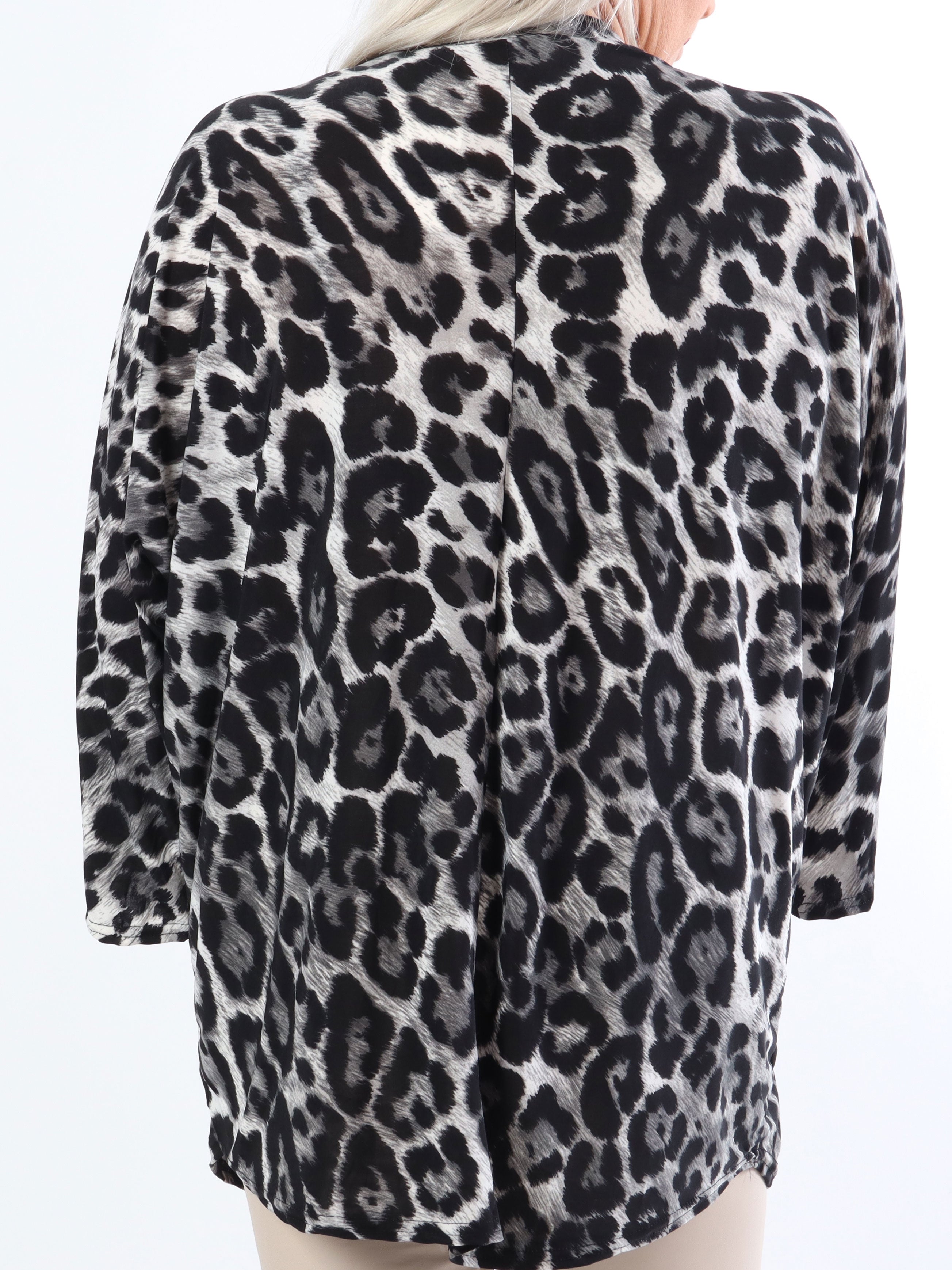 Celia Leo - Söt plus size tunika i elastiskt tyg med dragkedja