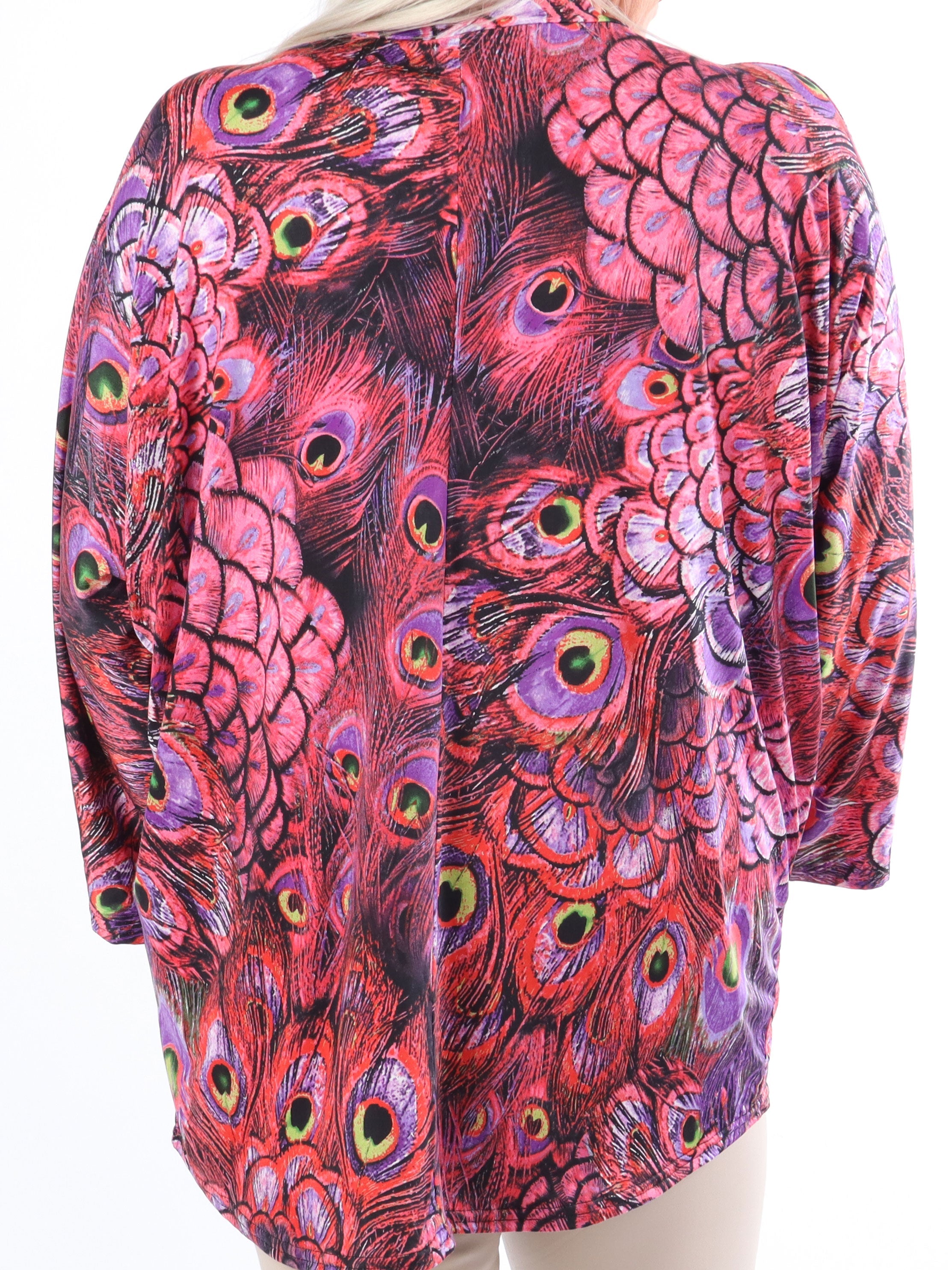 Celia Peacock - Söt plus size tunika i elastiskt tyg med dragkedja