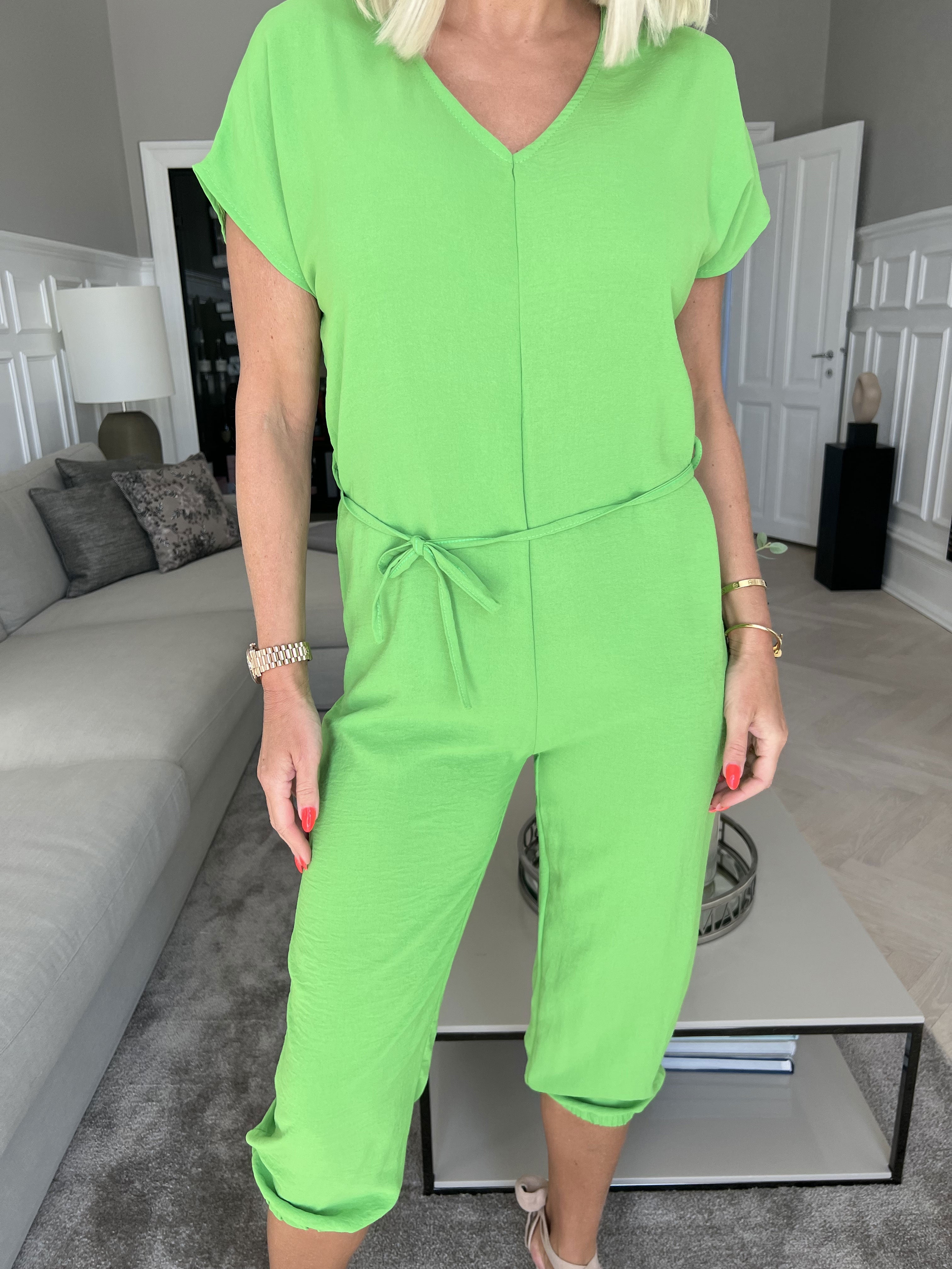 Cuba - Söt byxdräkt med slips - Green