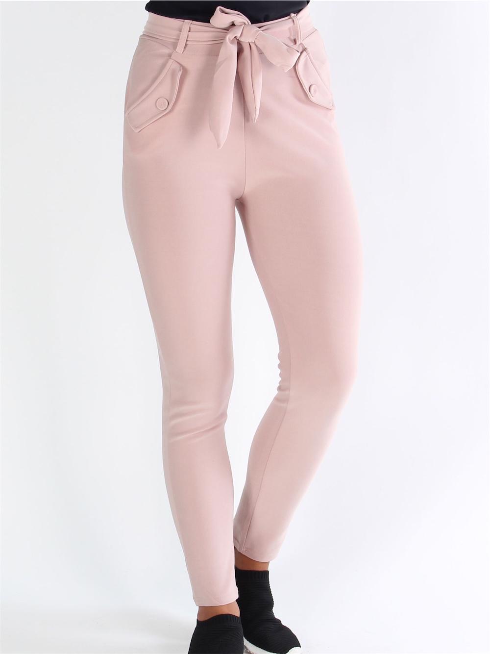 Delhi - Armégröna, åtsittande byxor med slipsband.