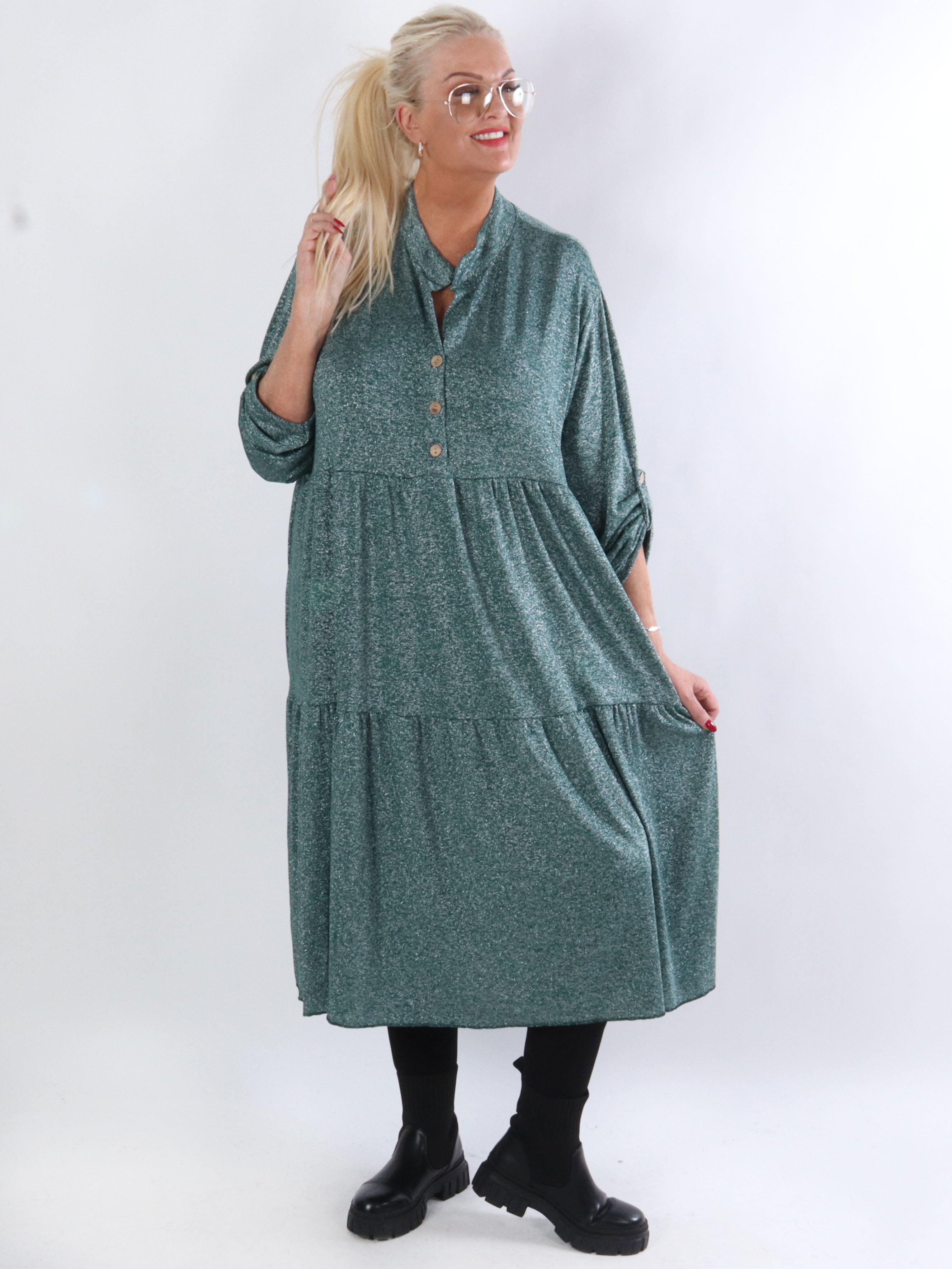 Demi - Lång klänning med glimmertrådar