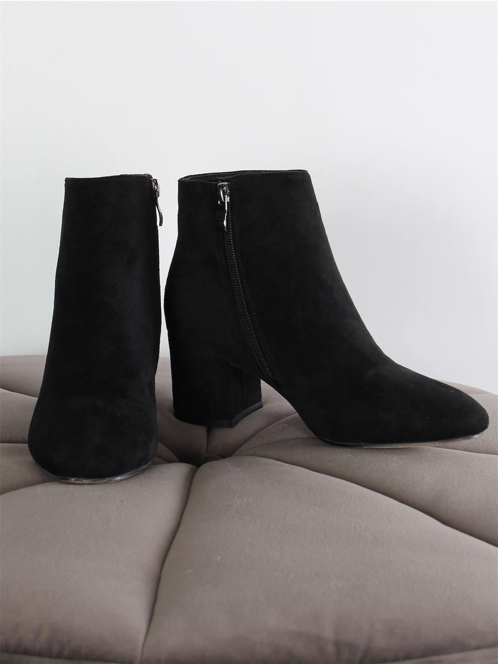 Dina - Kamelfärgade mocka-look stövlar