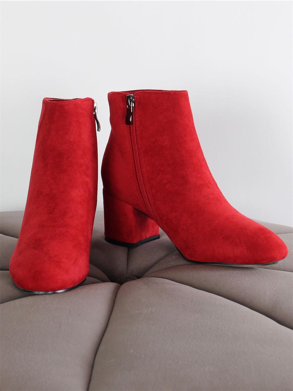 Dina - Kamelfärgade mocka-look stövlar