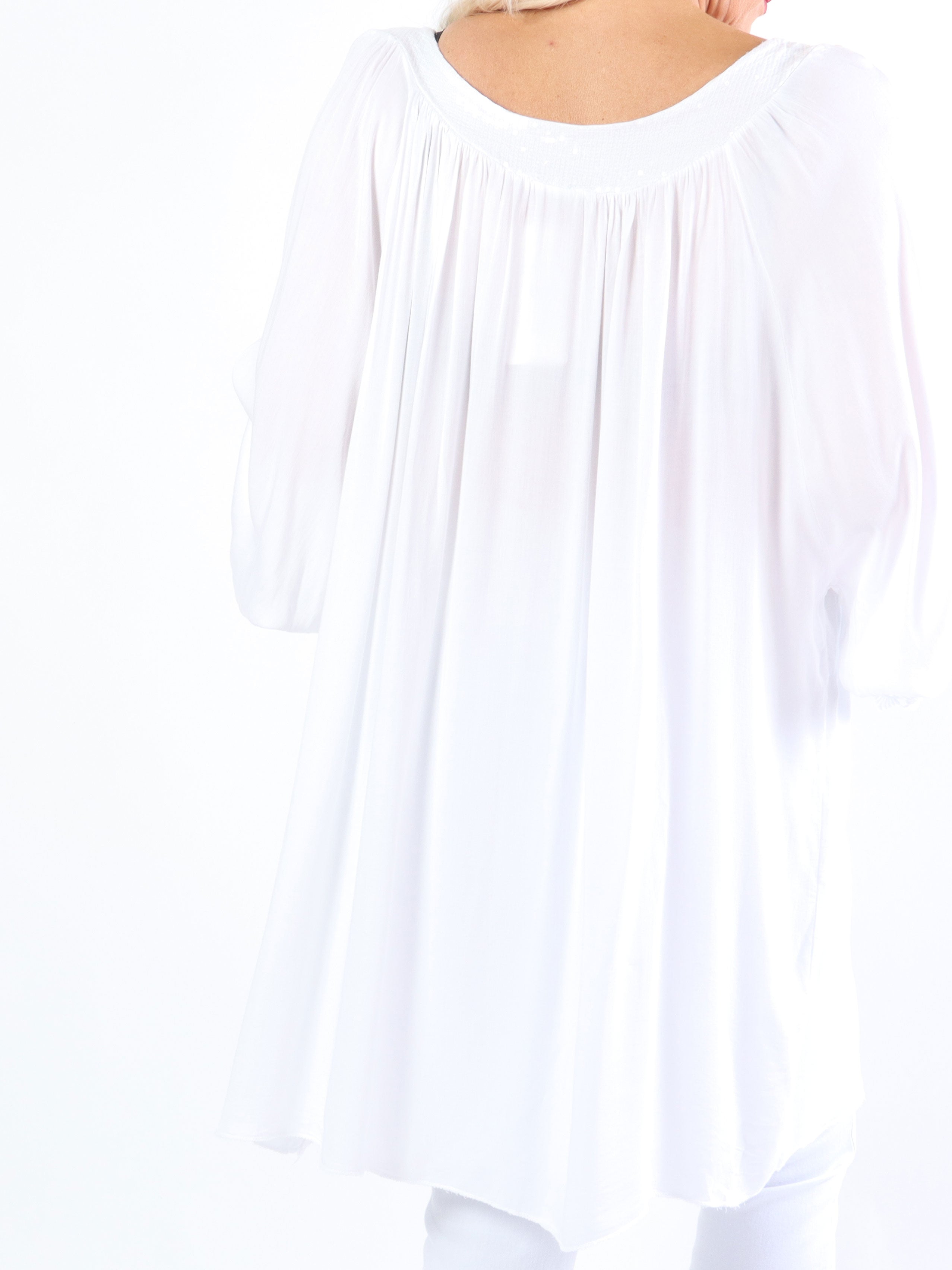 Dolores - Tunikaklänning i plus size med paljetter och broderier