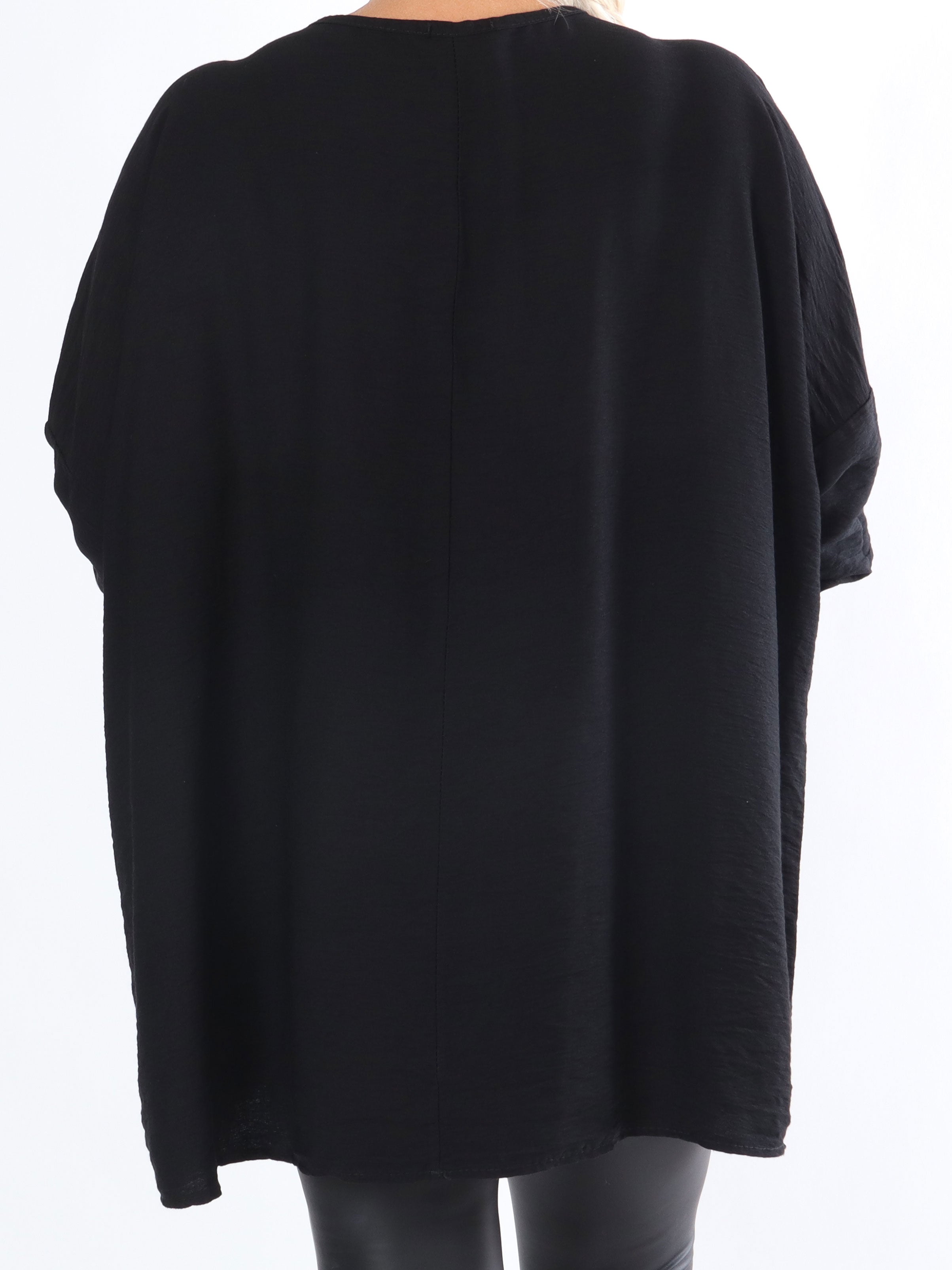 Elina - Plus size tunika med paljetter och broderier