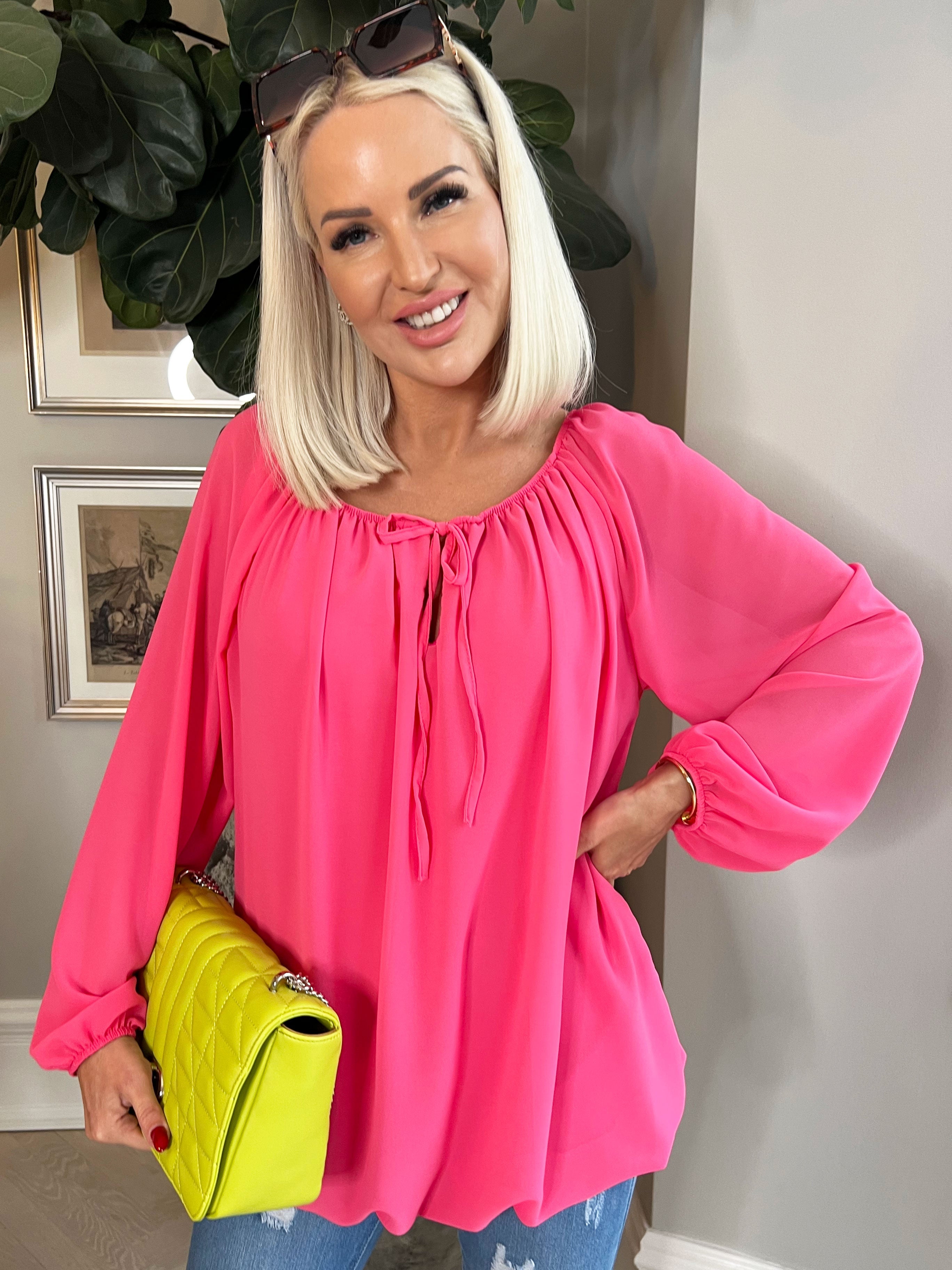 Ellen - Enkel tunika med elastisk halsringning