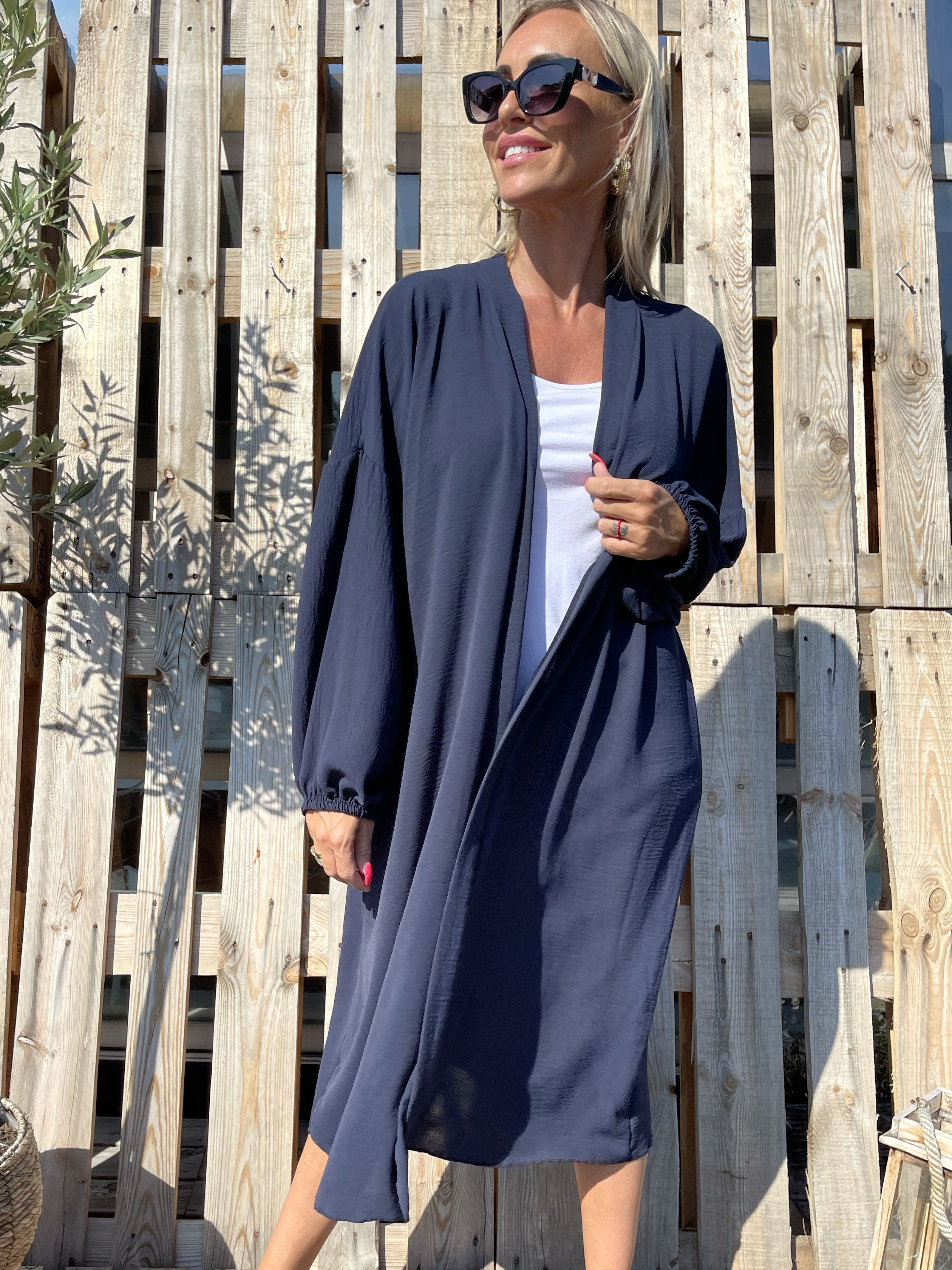 Ellen - Lätt kofta med ballongärmar