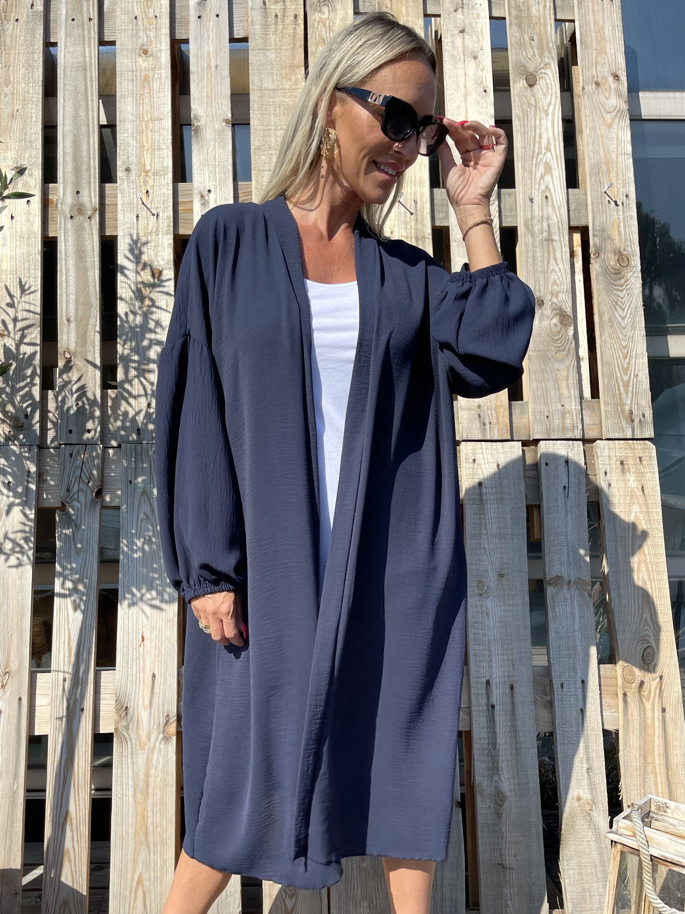 Ellen - Lätt kofta med ballongärmar