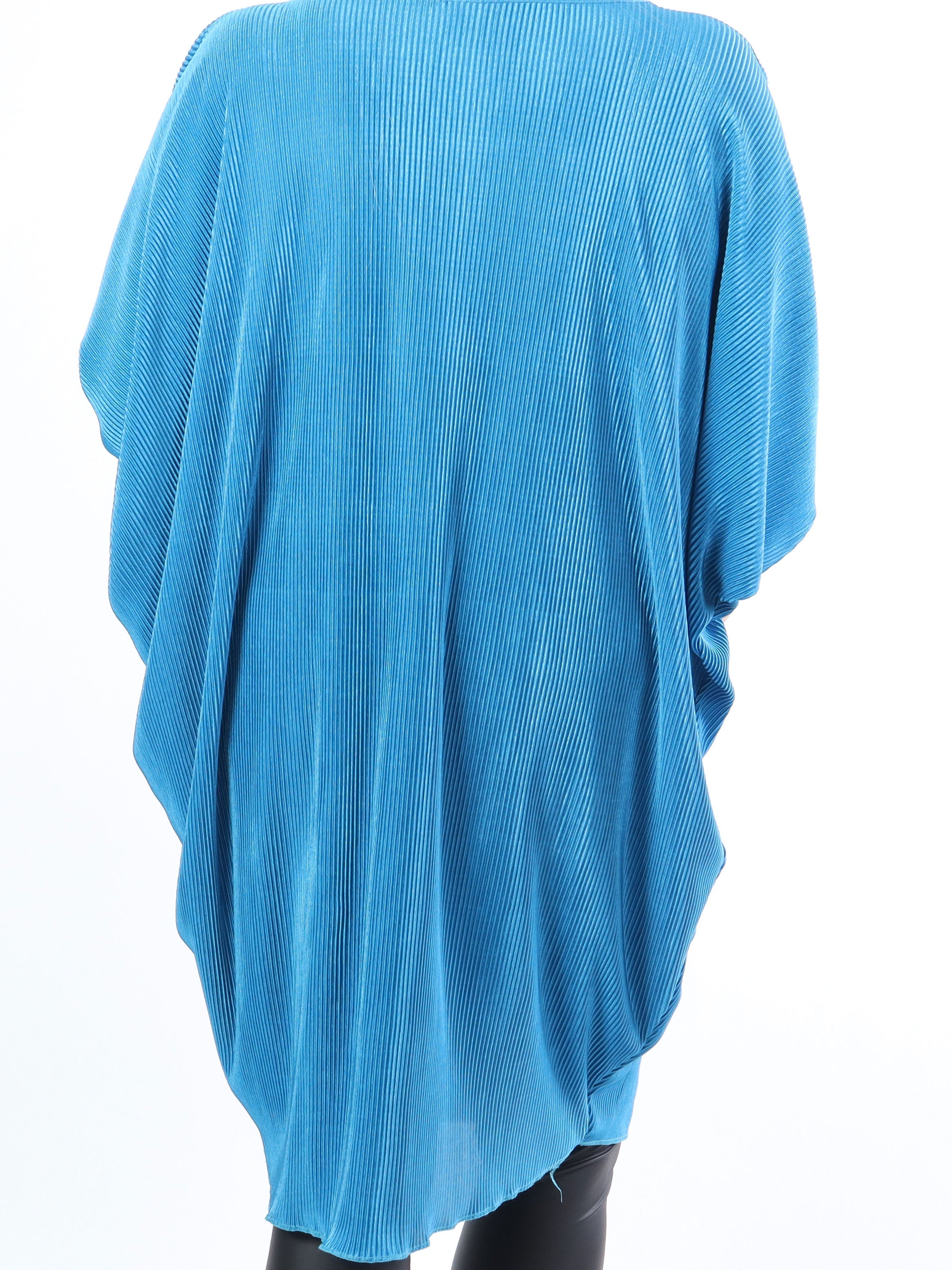 Elnora - Rillet plus size tunika med fladdermusärmar