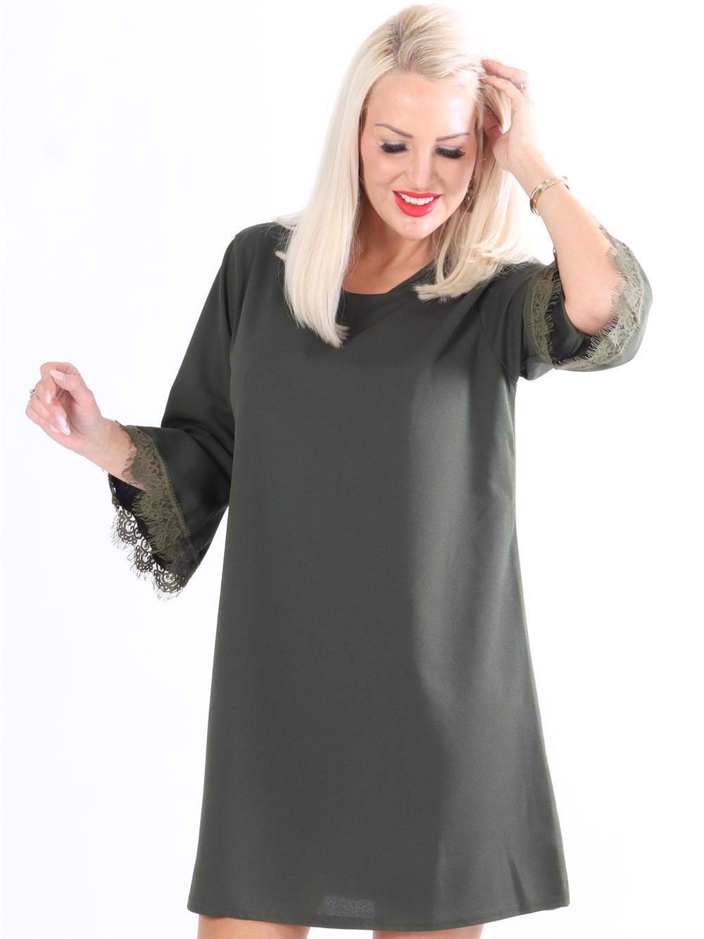 Evey - A-formad klänning med trumpetärmar