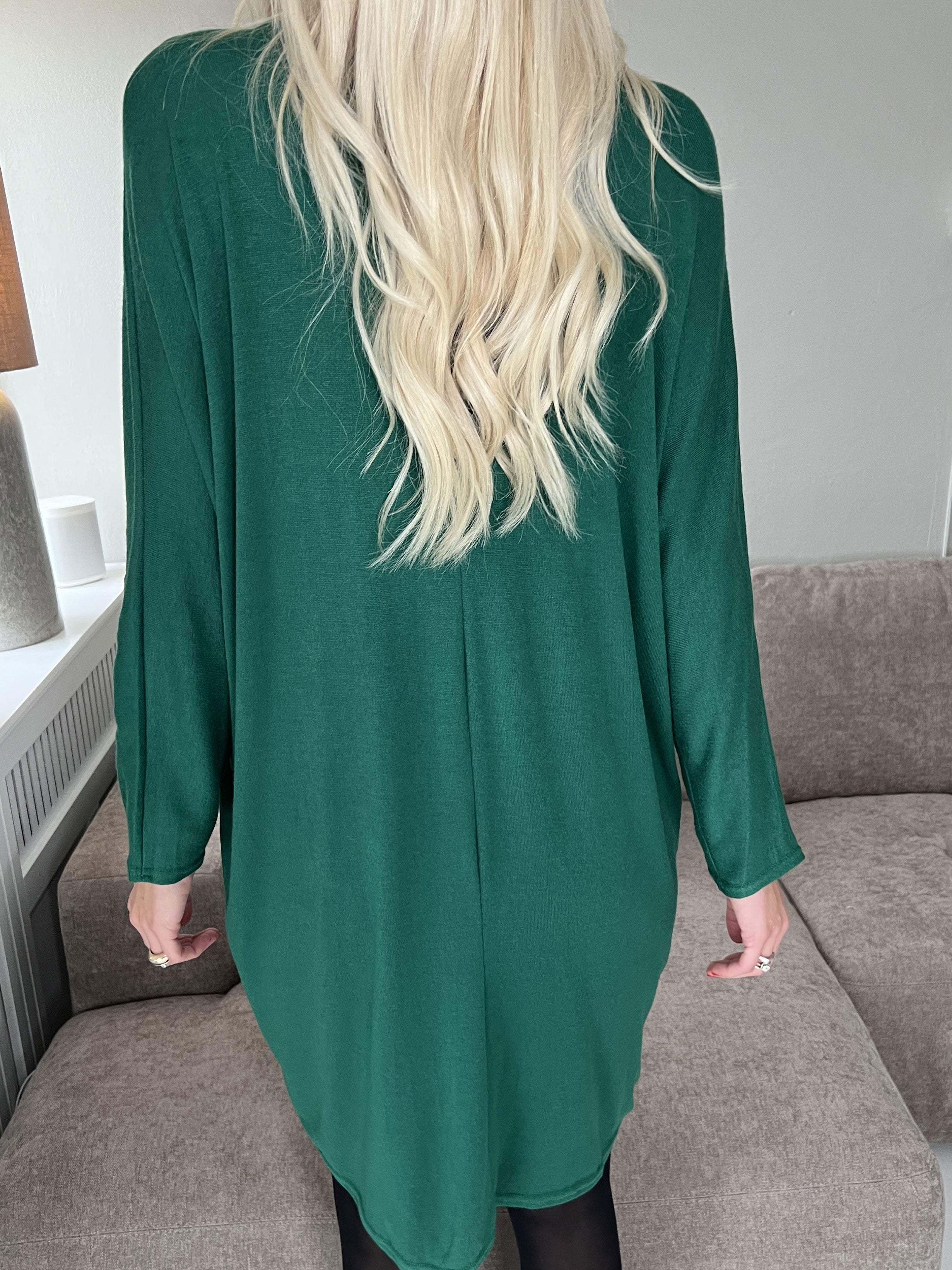 Filippa - Mjuk stickad klänning med dragkedja - Grey