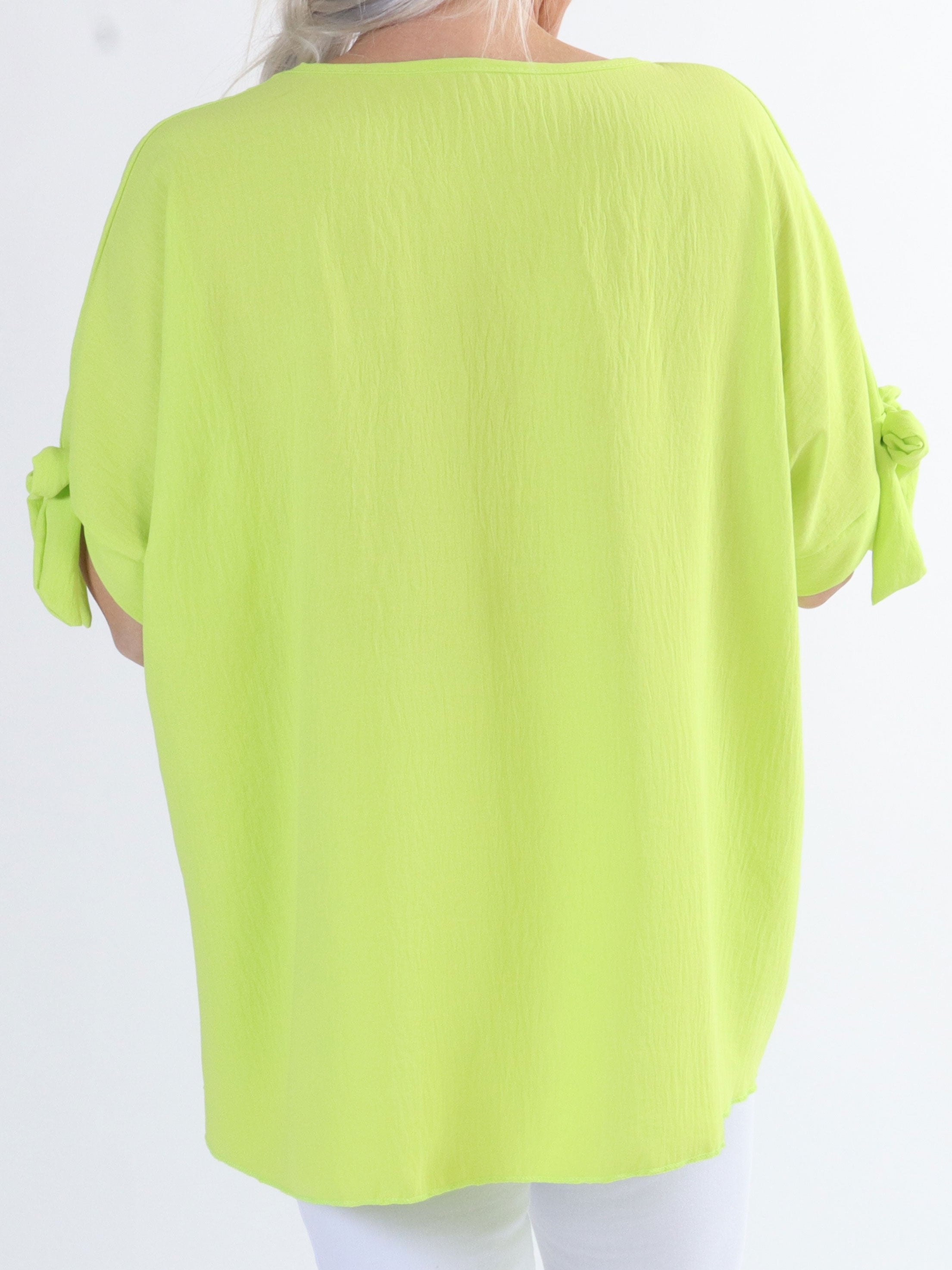 Frankie - Plus size tunika med dragkedja och öglade ärmar - Black