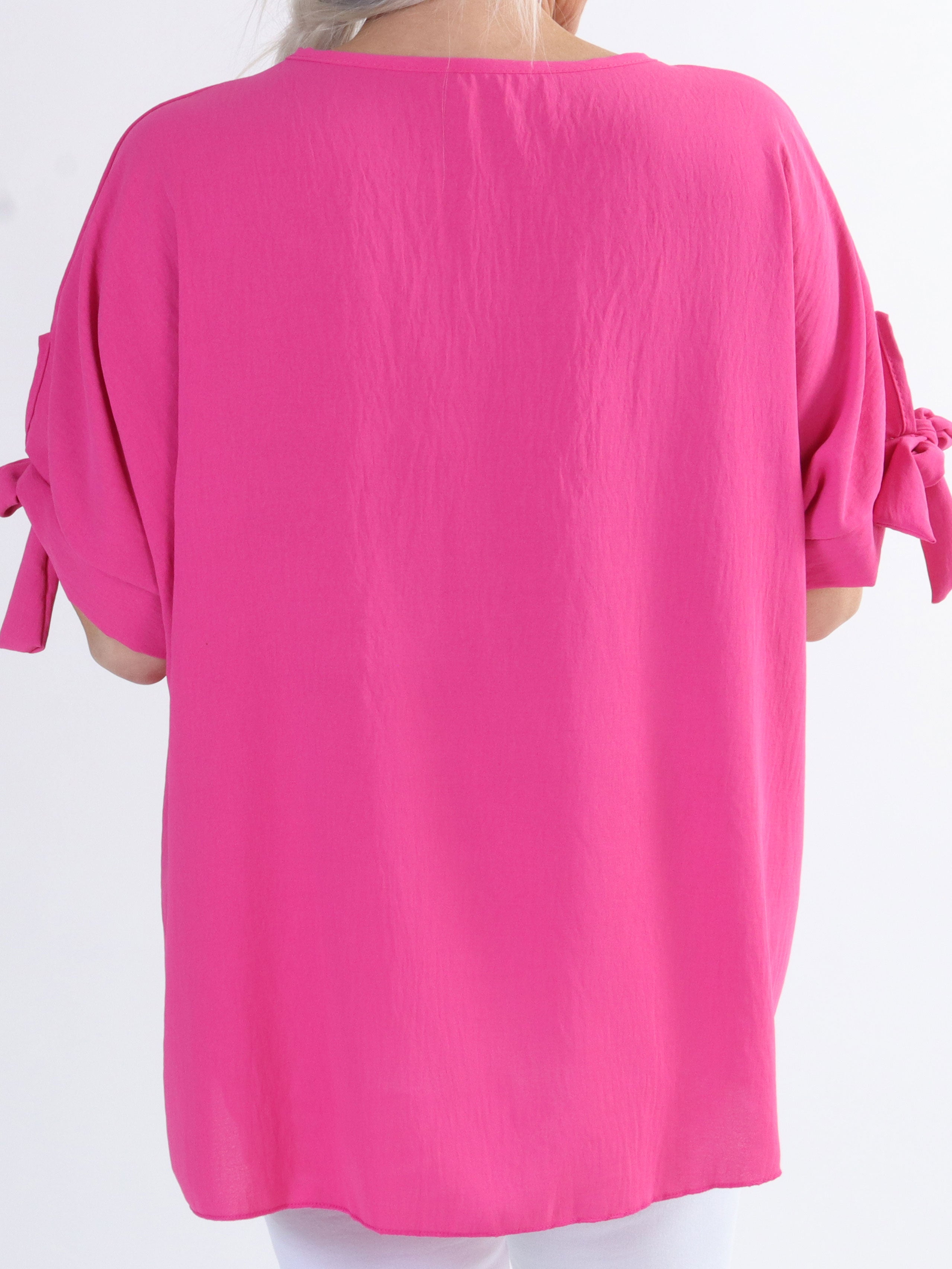 Frankie - Plus size tunika med dragkedja och öglade ärmar