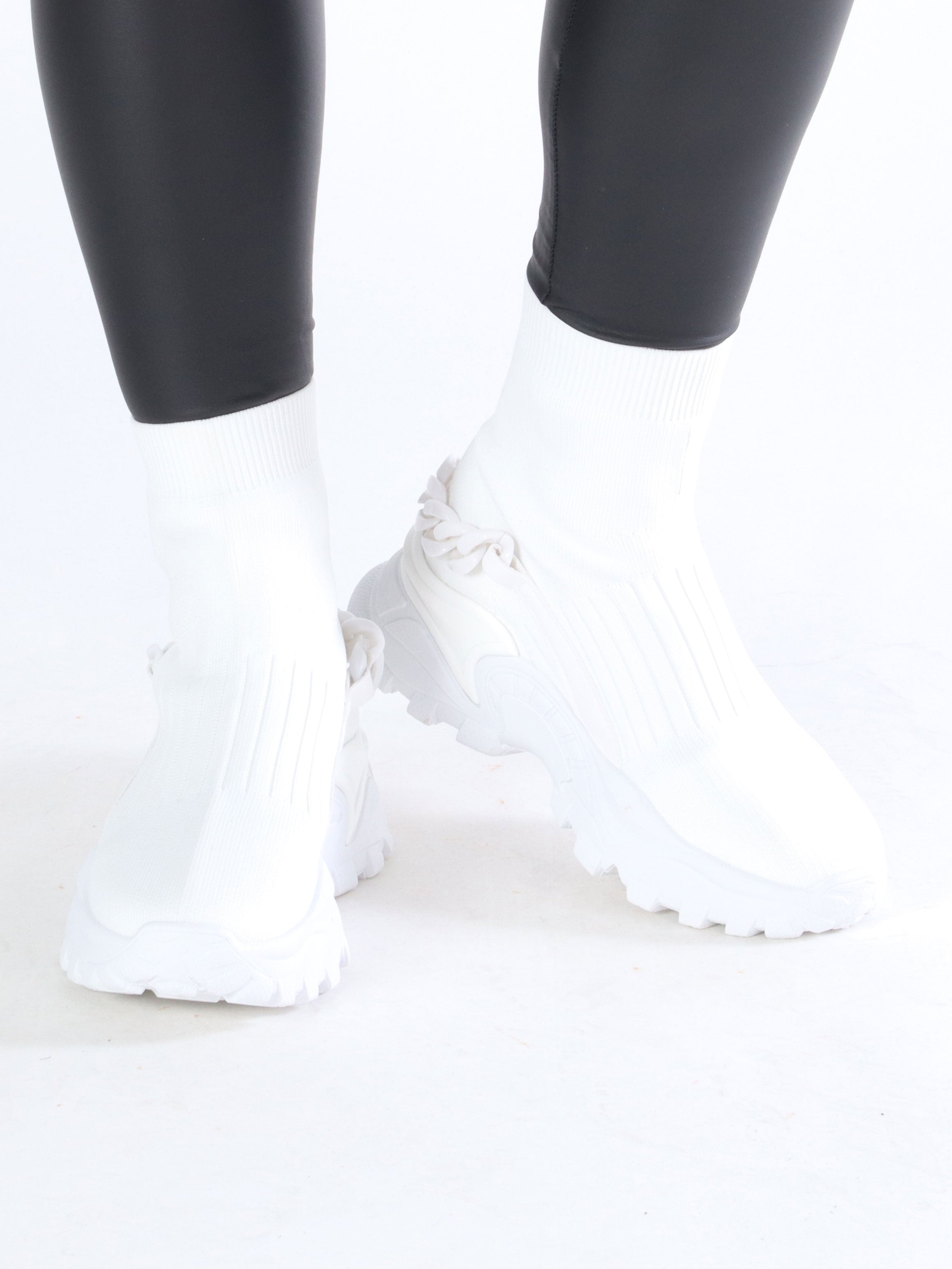 Frederikke - Sock sneakers med kedja